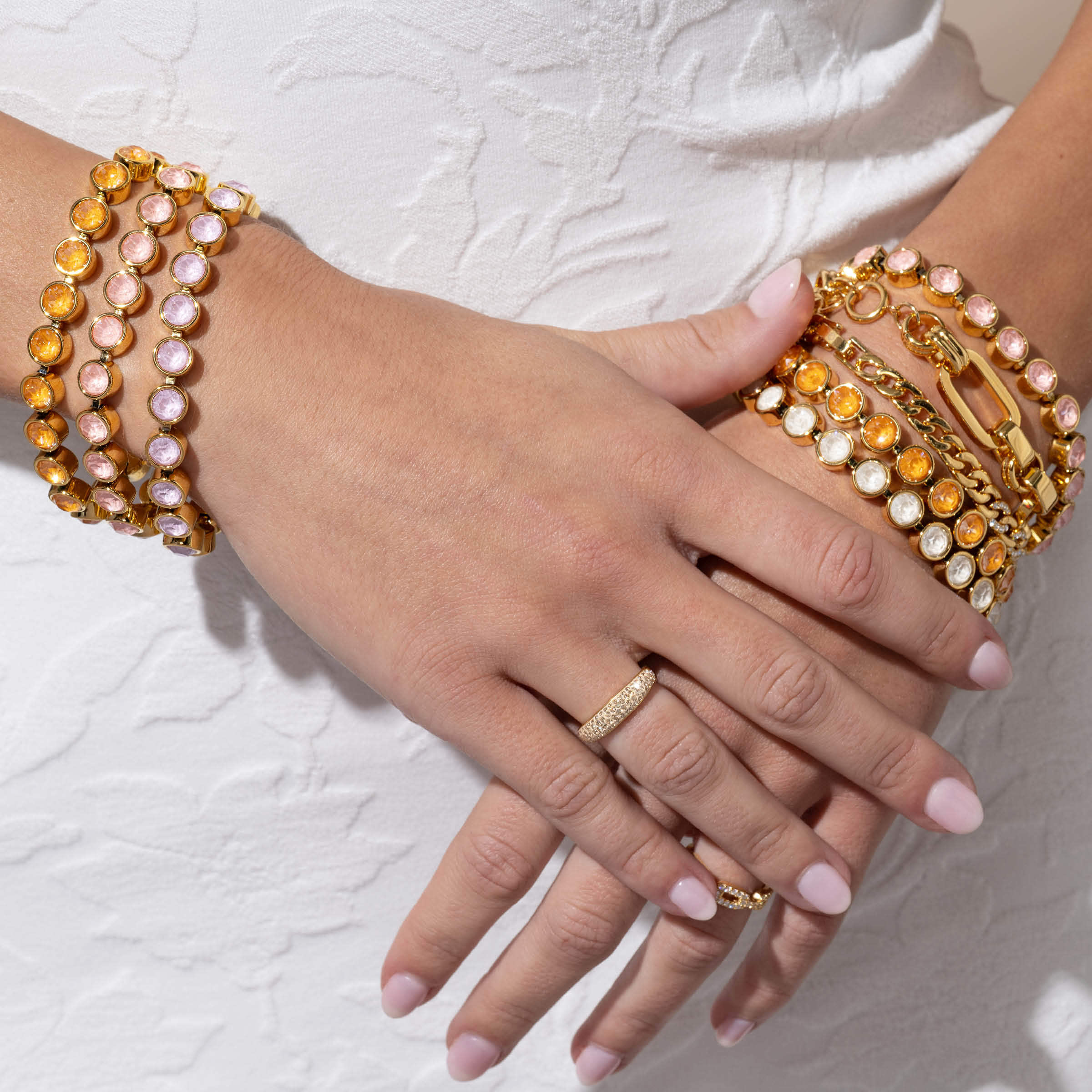 Golden Soft Rose Ice Bracelet, Small — view 2