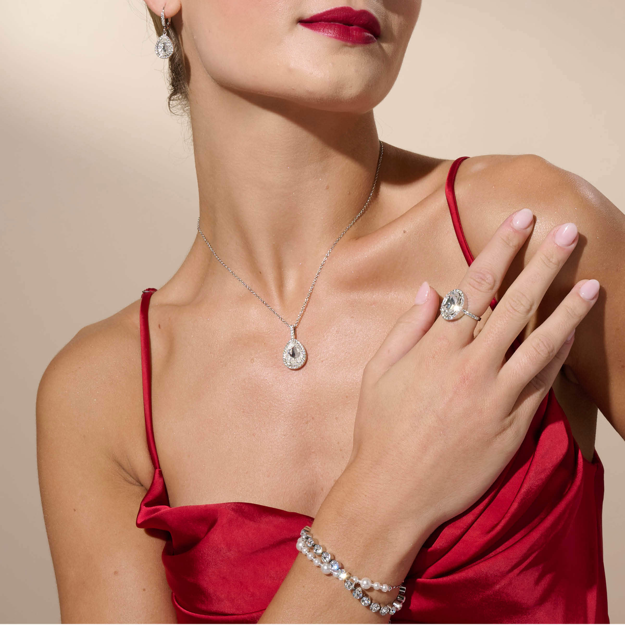 Windsor Earrings, Crystal — view 4