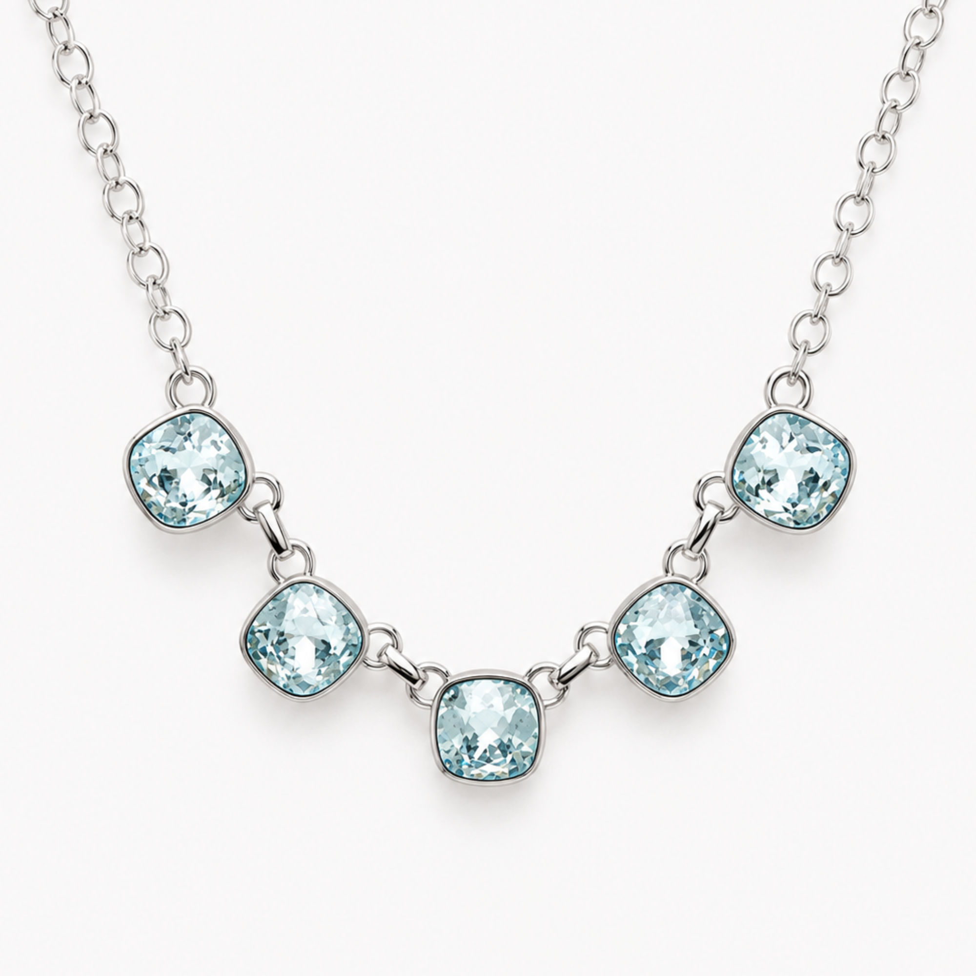 Icon Necklace, Light Azore