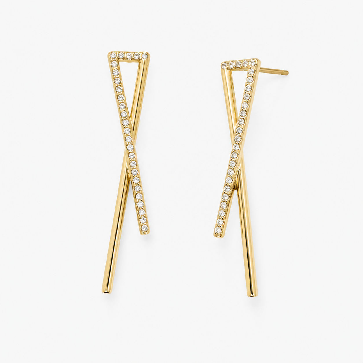 Crossed Bar Earrings