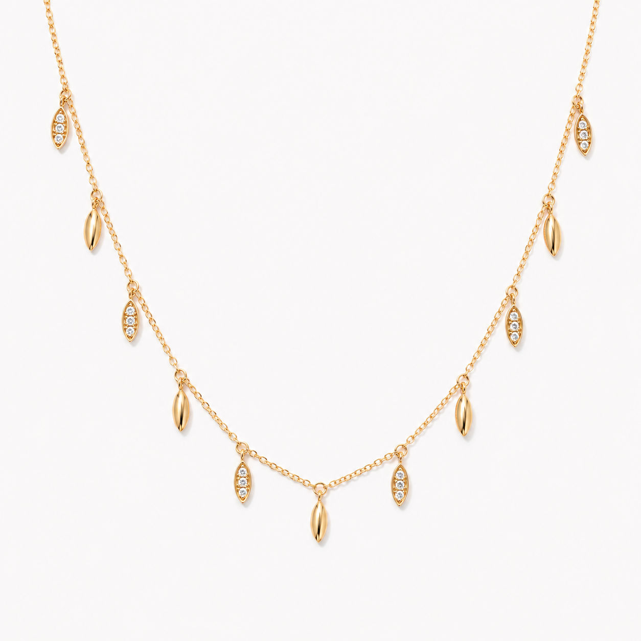 Arella Necklace, Golden