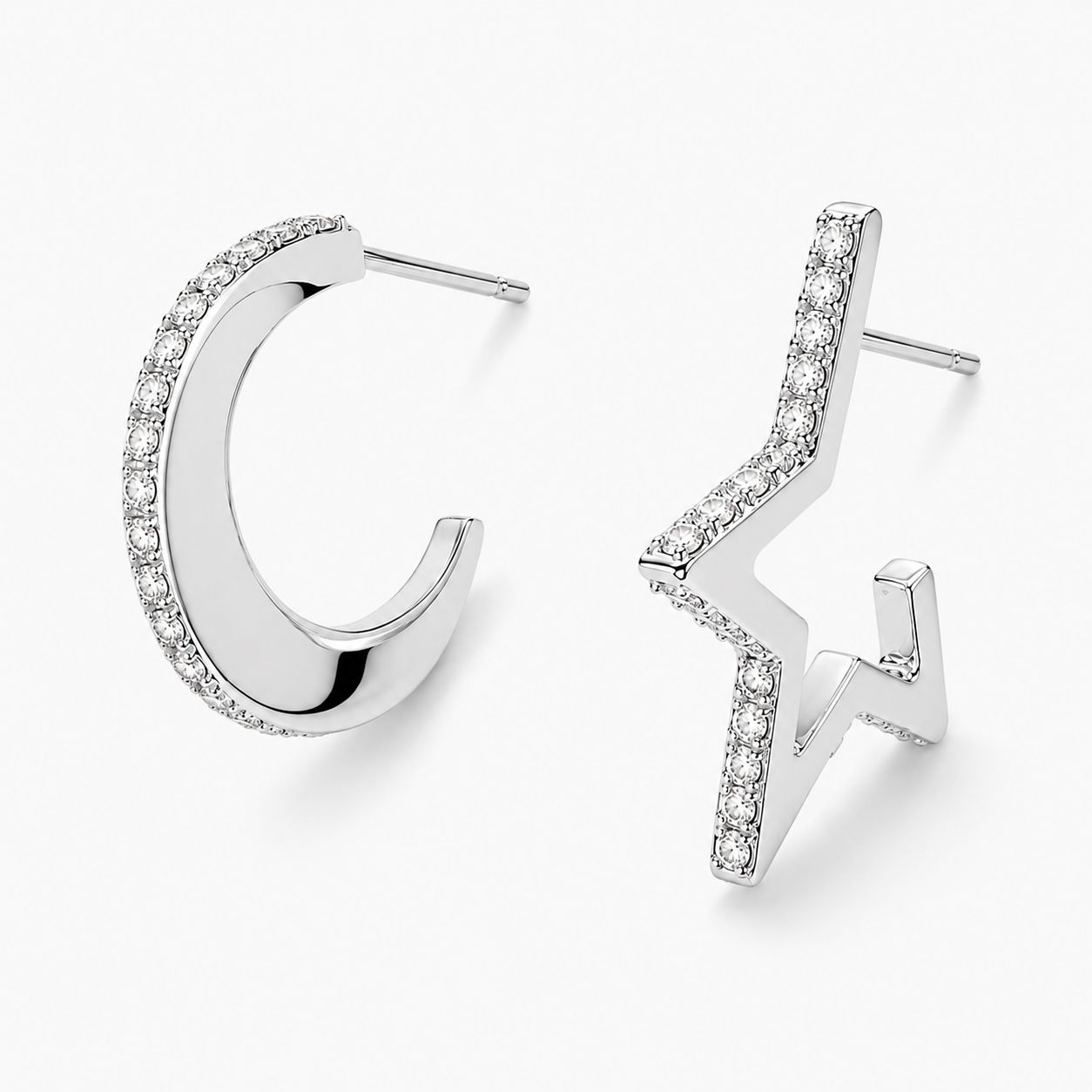 Star and Moon Earrings