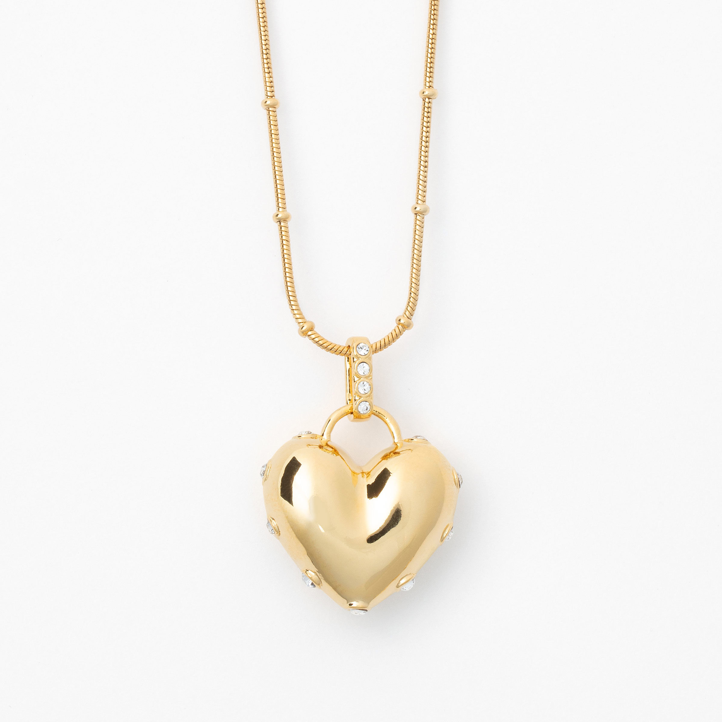 Full Heart Pendant, Golden
