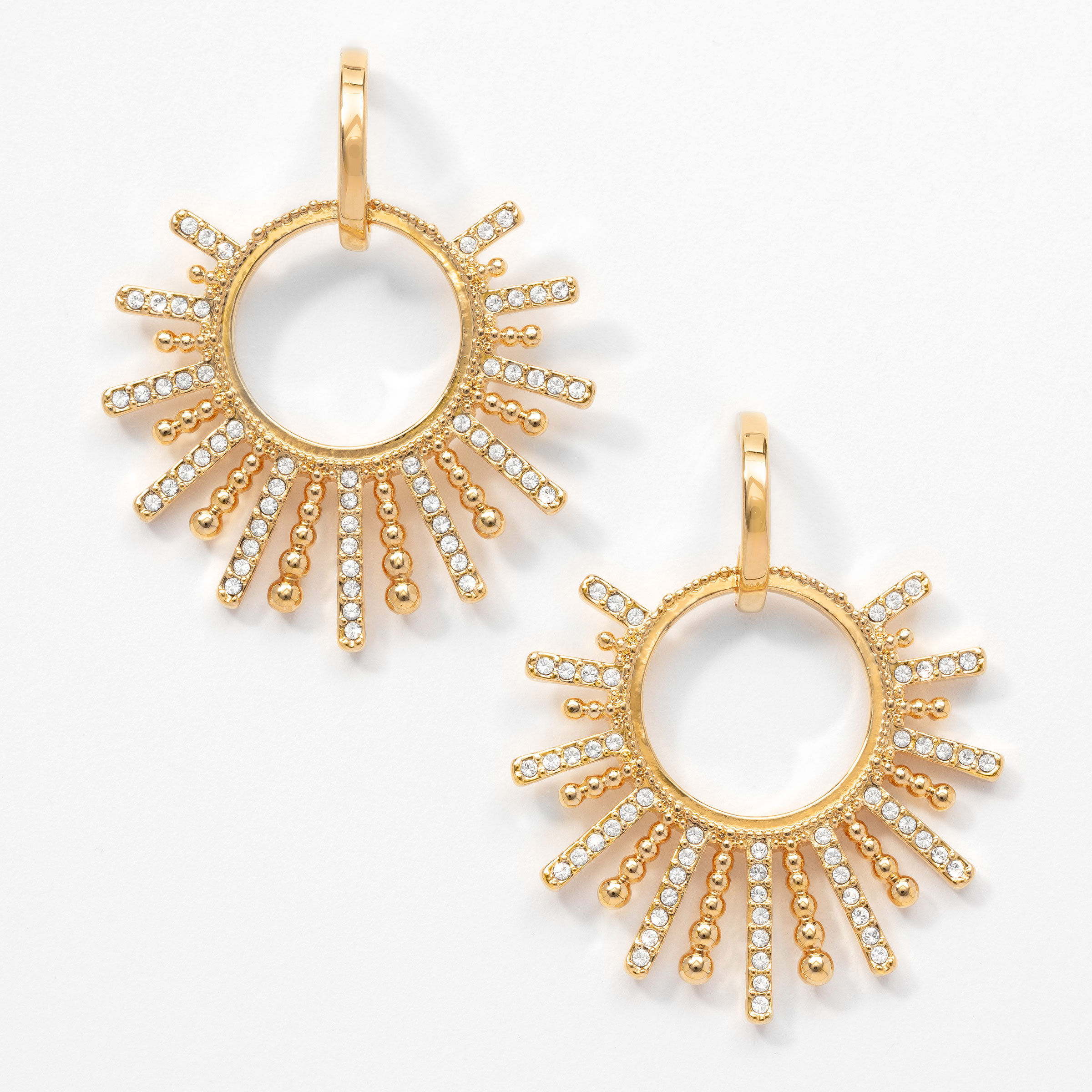Cutting Edge Earrings, Golden