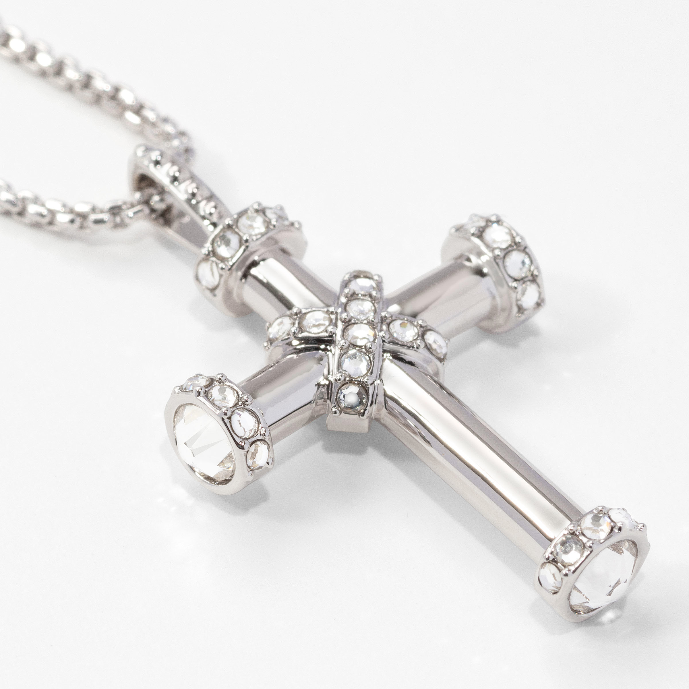 Modern Cross Necklace — view 4