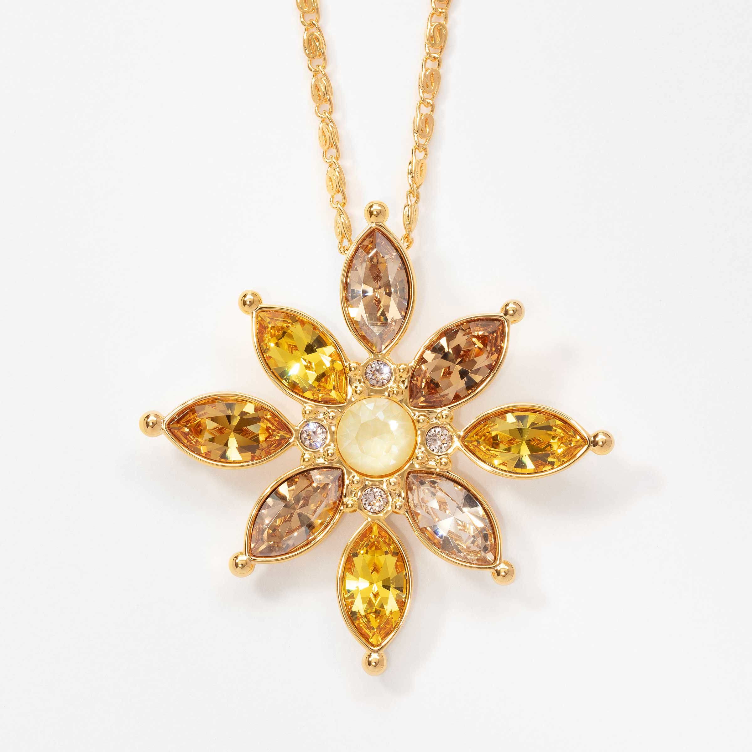 Summer Bloom Pendant, Golden