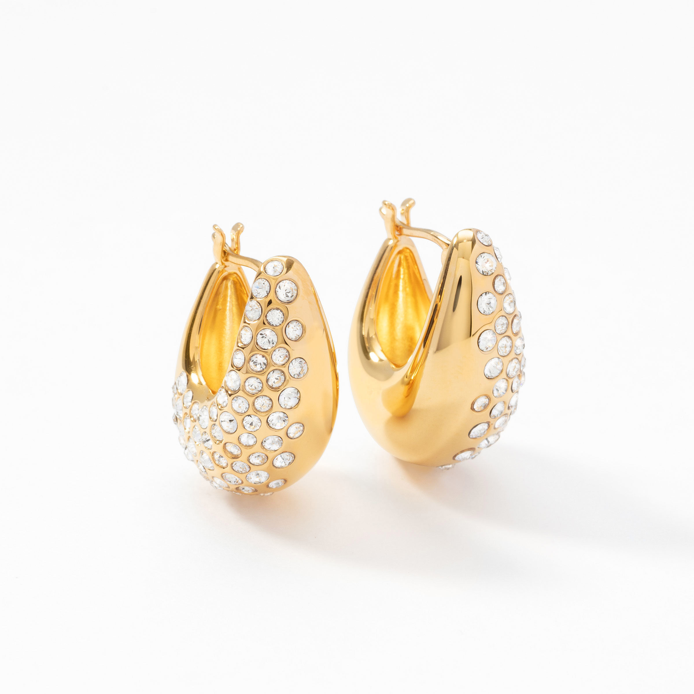 Crescent Earrings, Golden