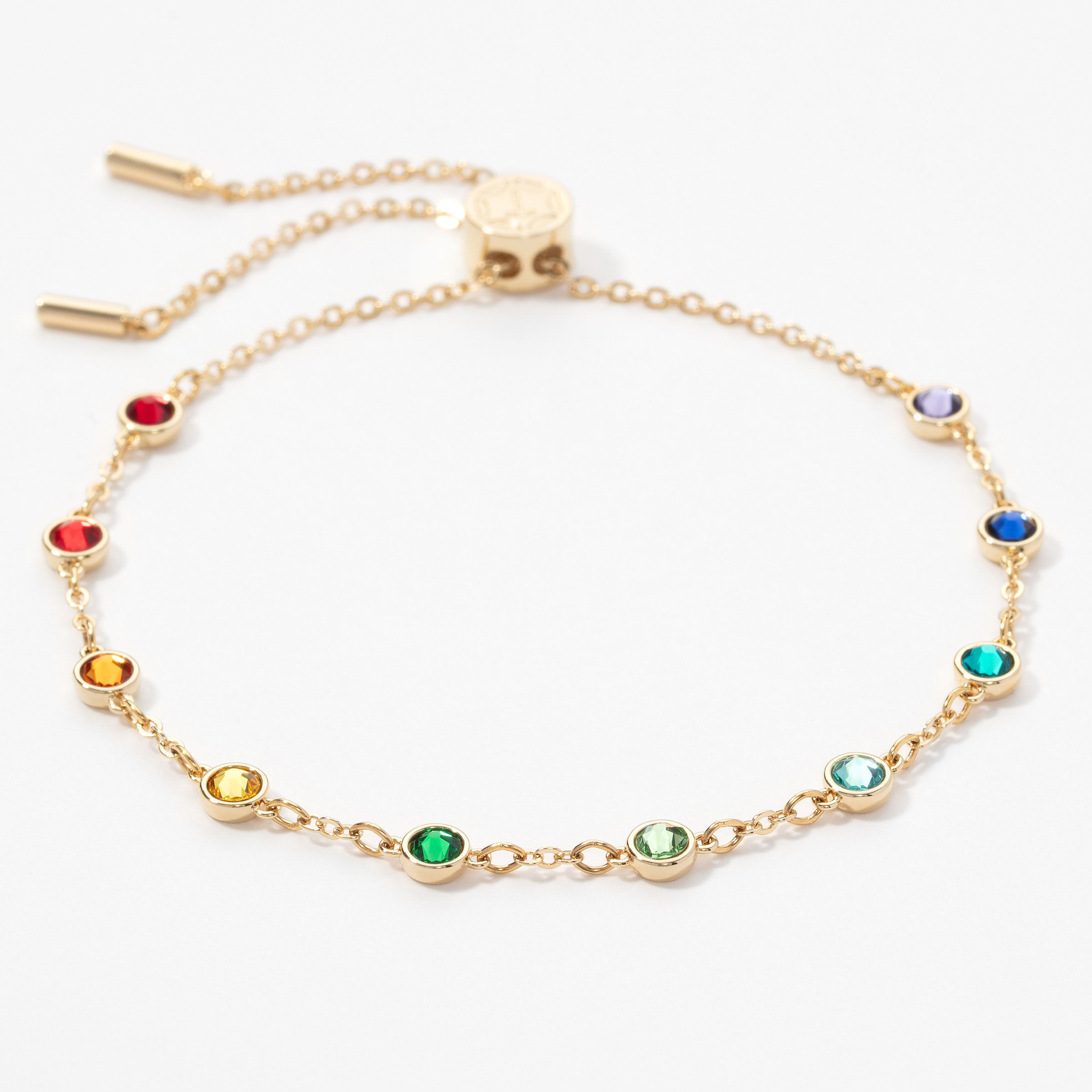 Fine Line Bracelet, Golden Rainbow