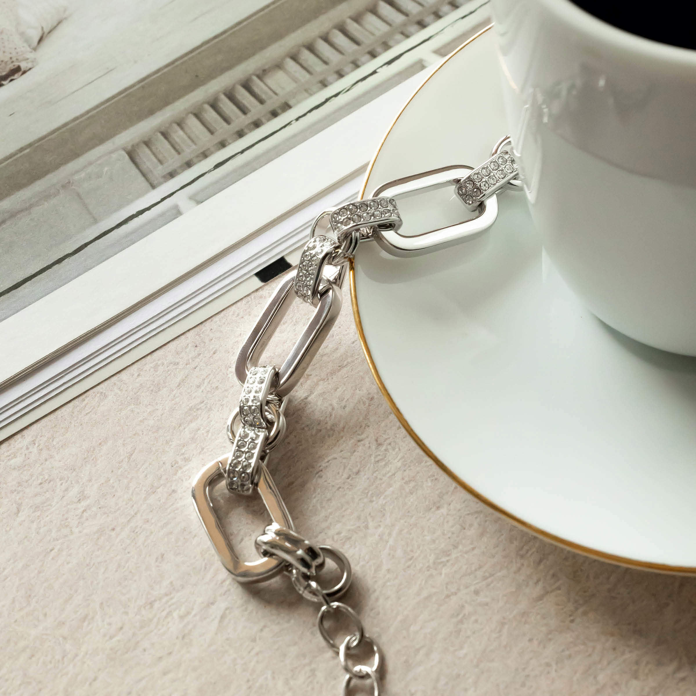 Bold Move Bracelet, Crystal — view 2