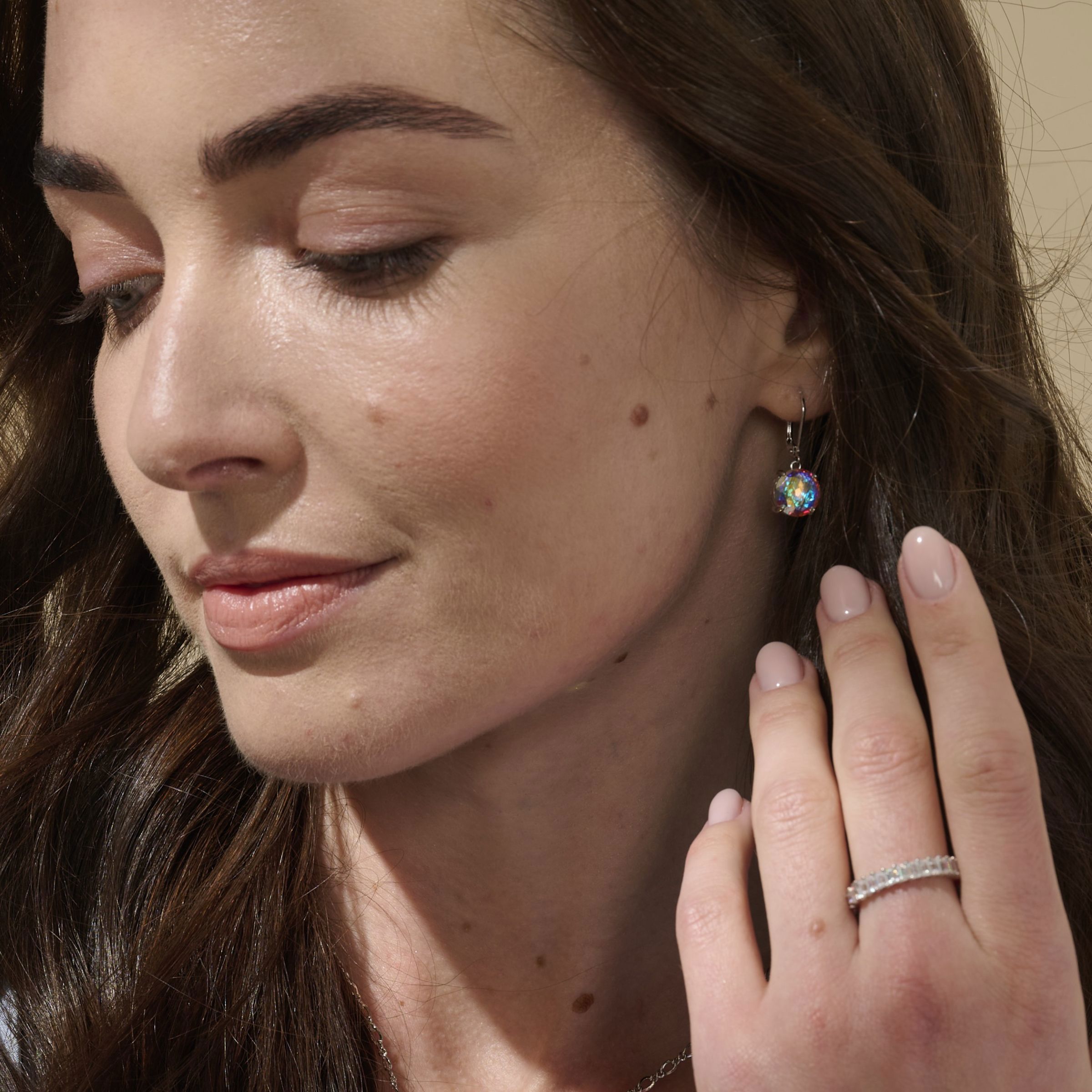 Ella Earrings, Crystal Aurore Boreale — view 3