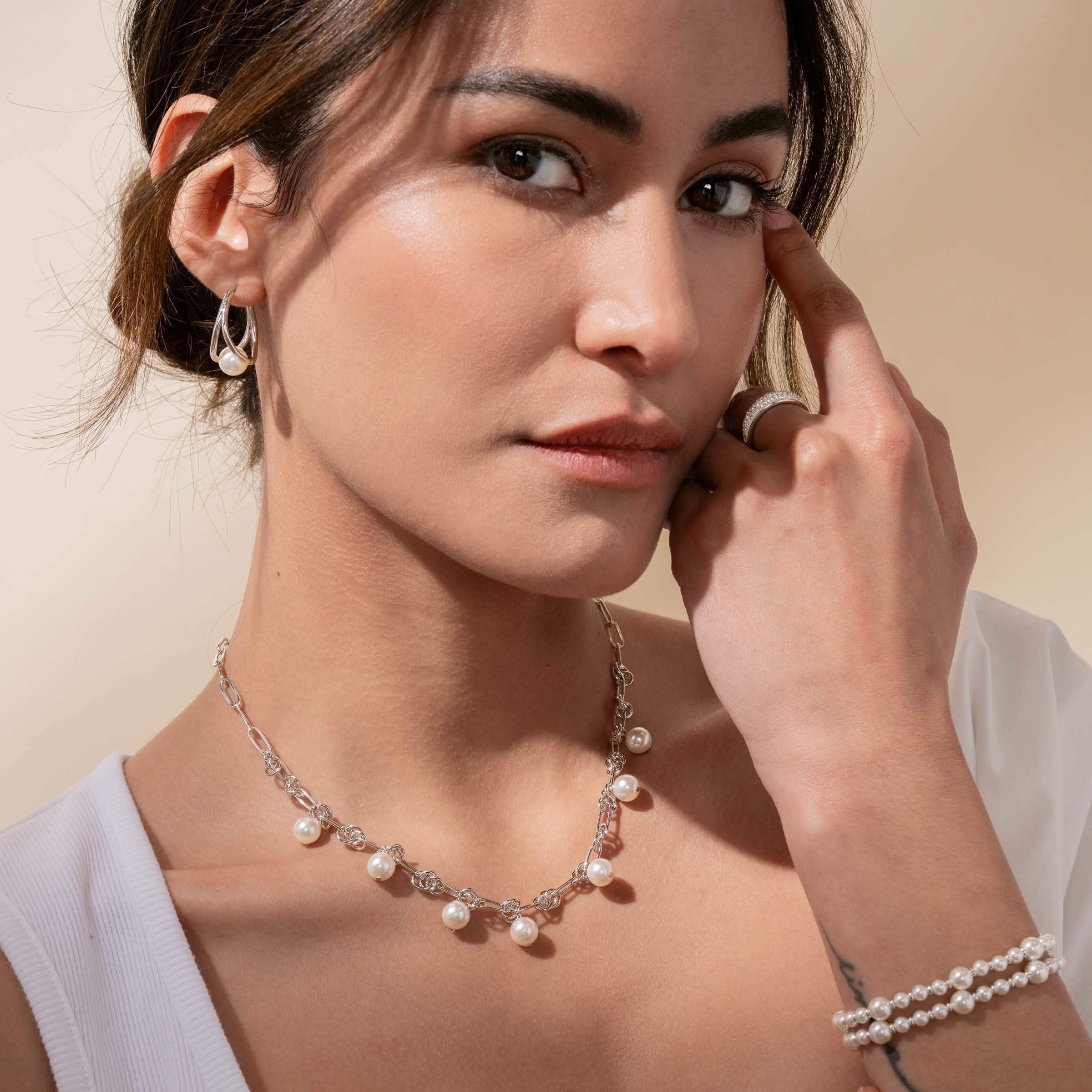 Pearl Knot Necklace — view 2