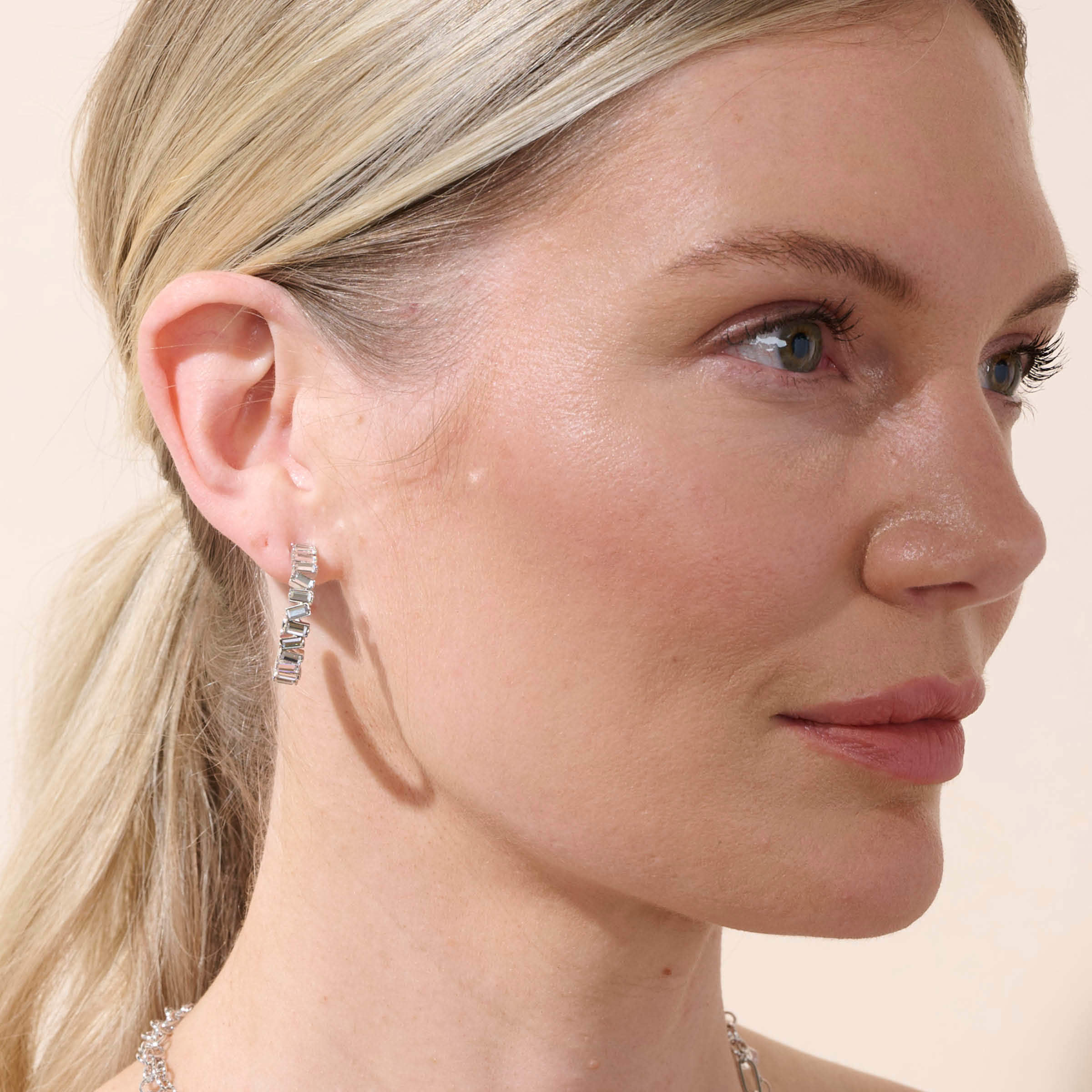 Jagged Edge Earrings, Crystal — view 2