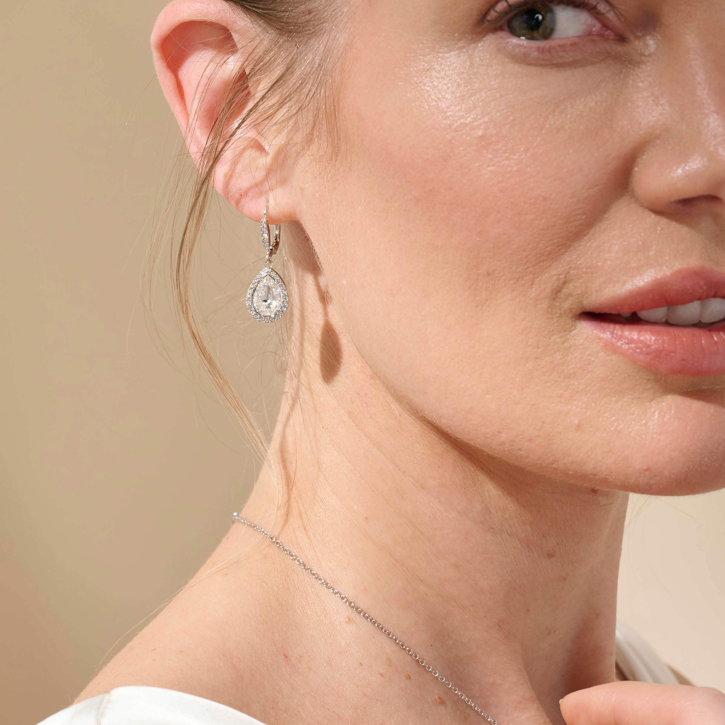 Windsor Earrings, Crystal — view 2