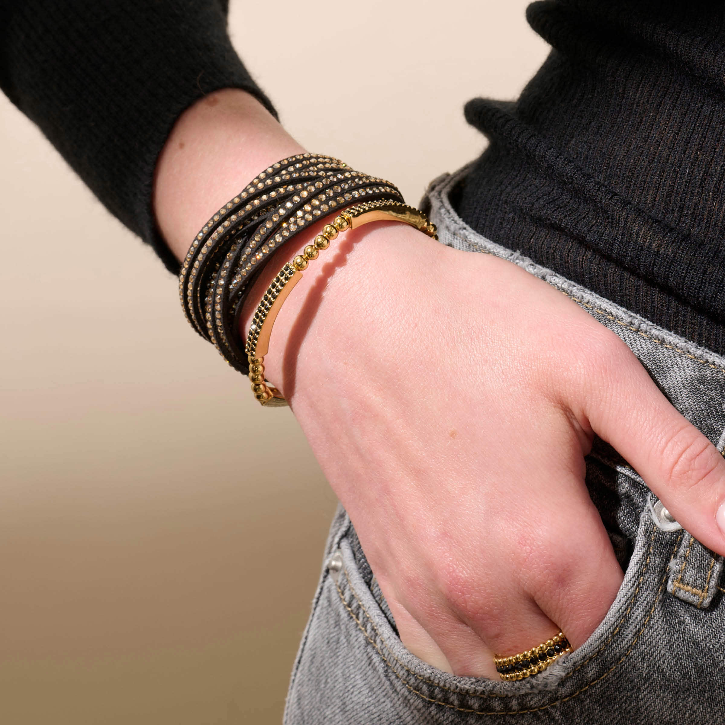 Wrap-Star Bracelet, Golden Jet — view 3