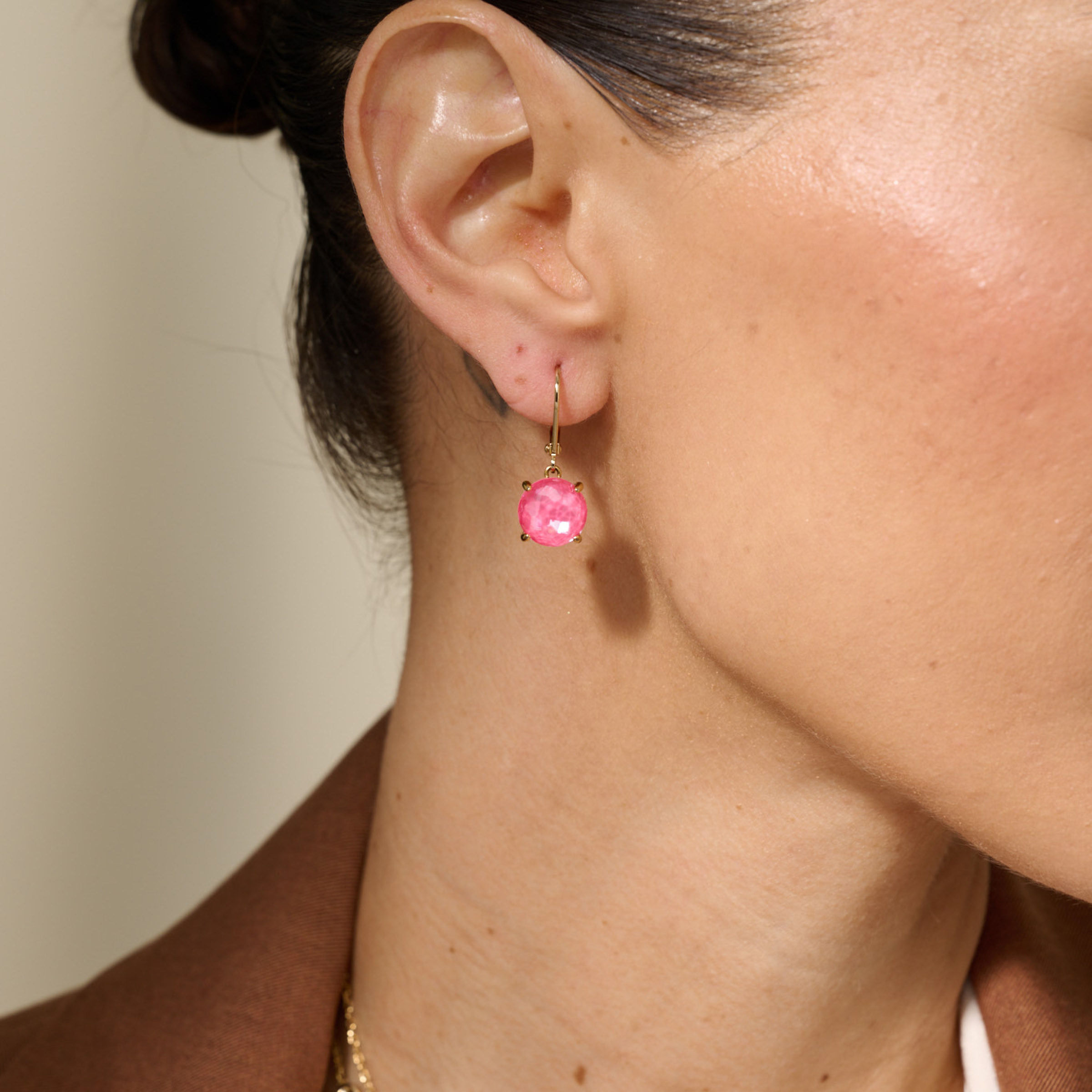 Ella Earrings, Golden Dahlia — view 2