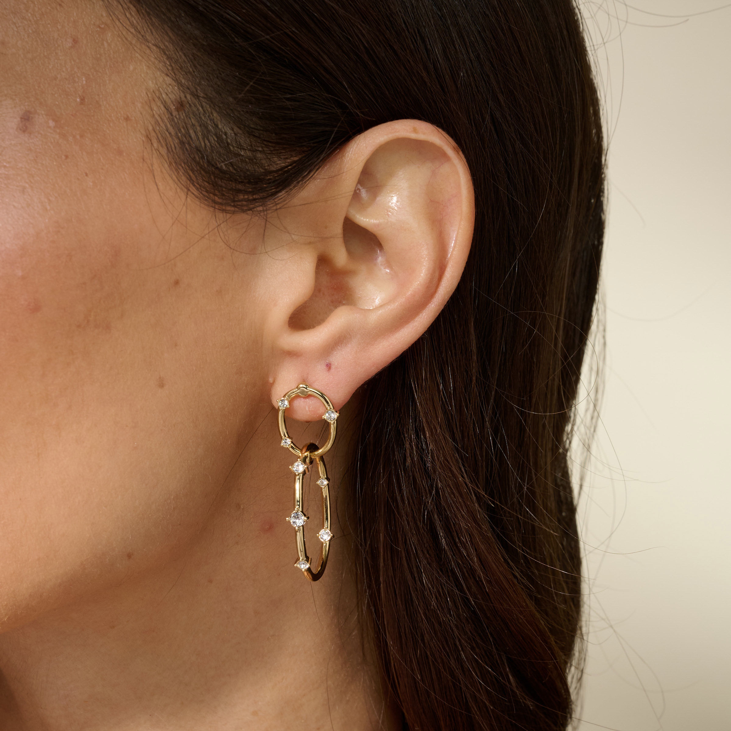 Interstellar Earrings, Golden — view 2
