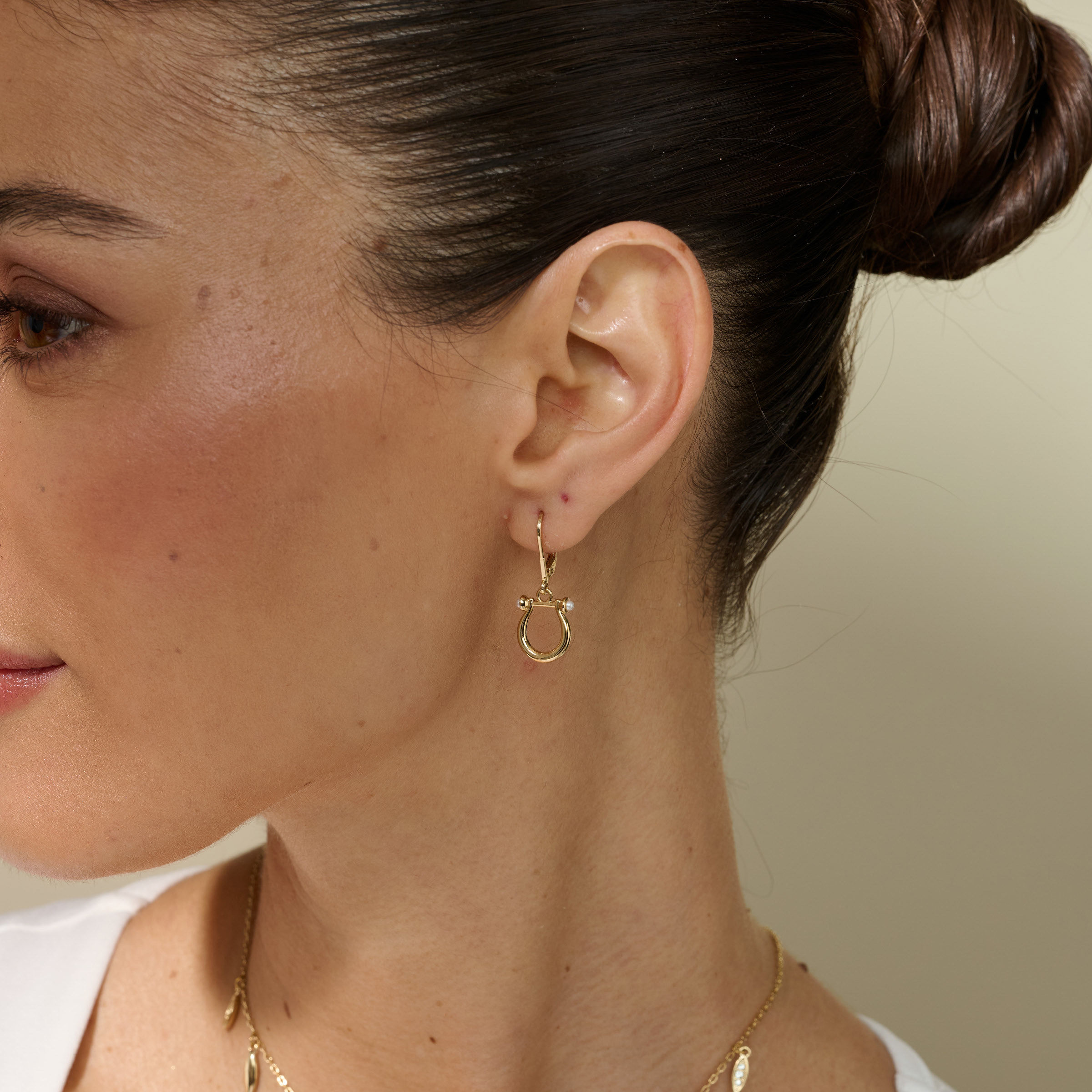 Ruby Claire Earrings, Golden — view 2