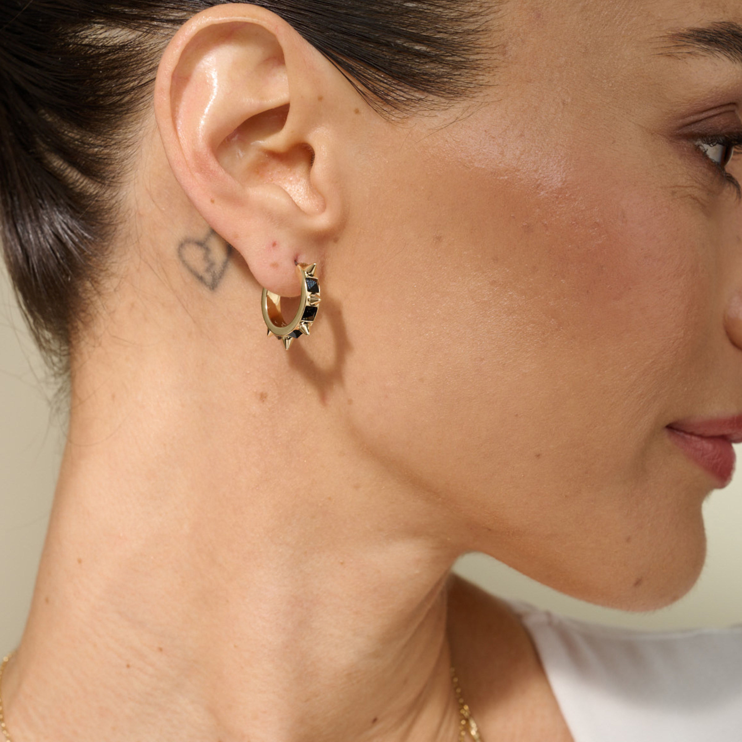 Get to the Point Earrings, Golden Jet — view 2