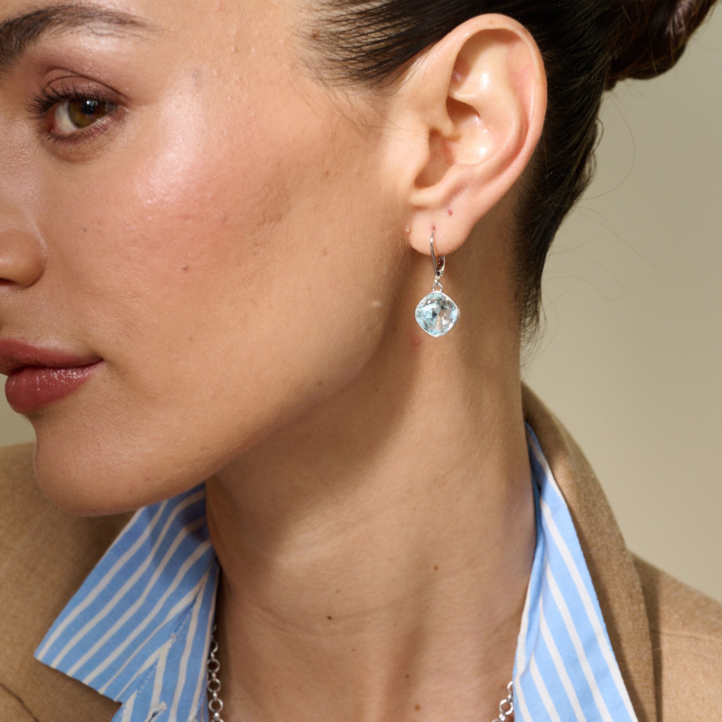 Icon Earrings, Light Azore — view 2