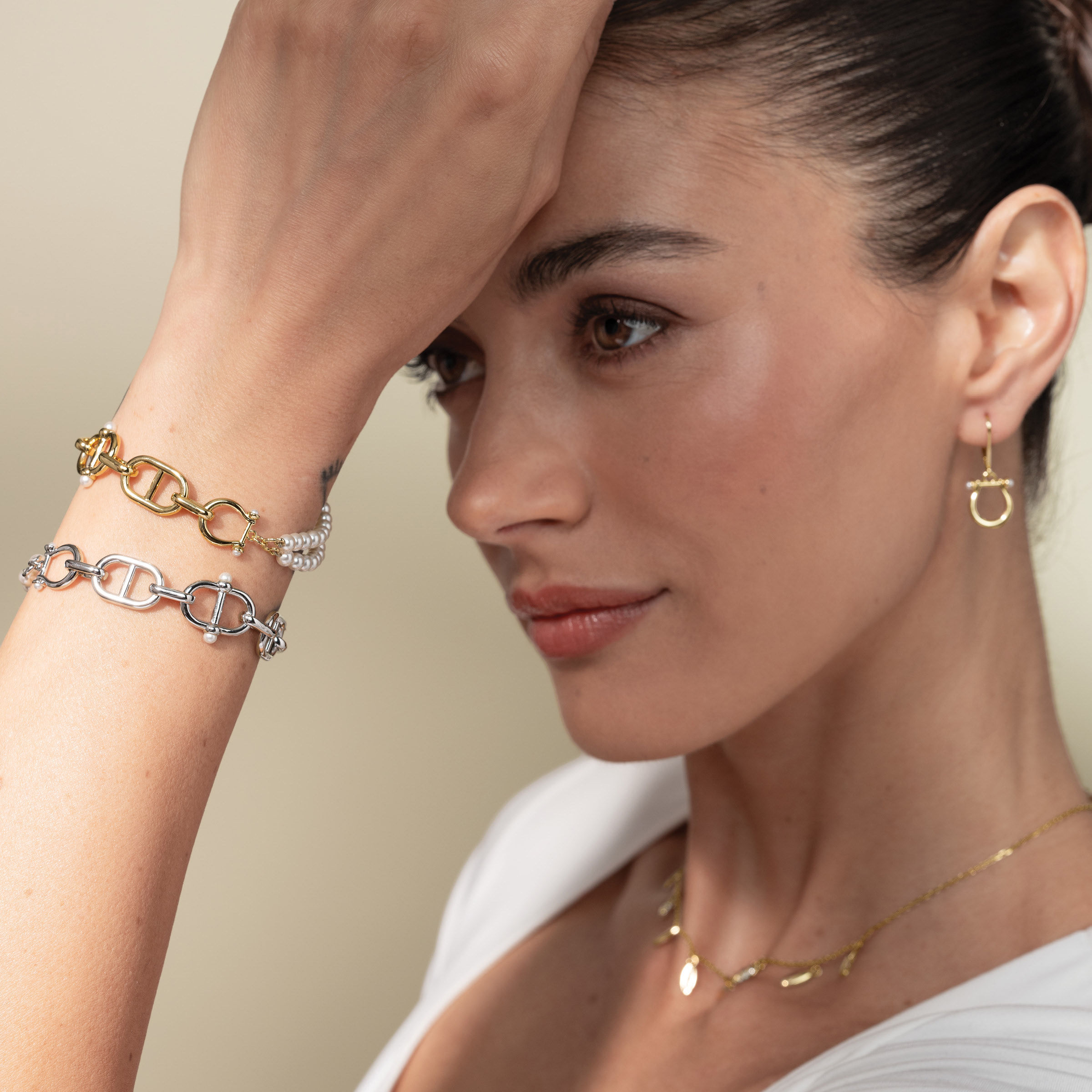 Ruby Claire Bracelet, Golden — view 2