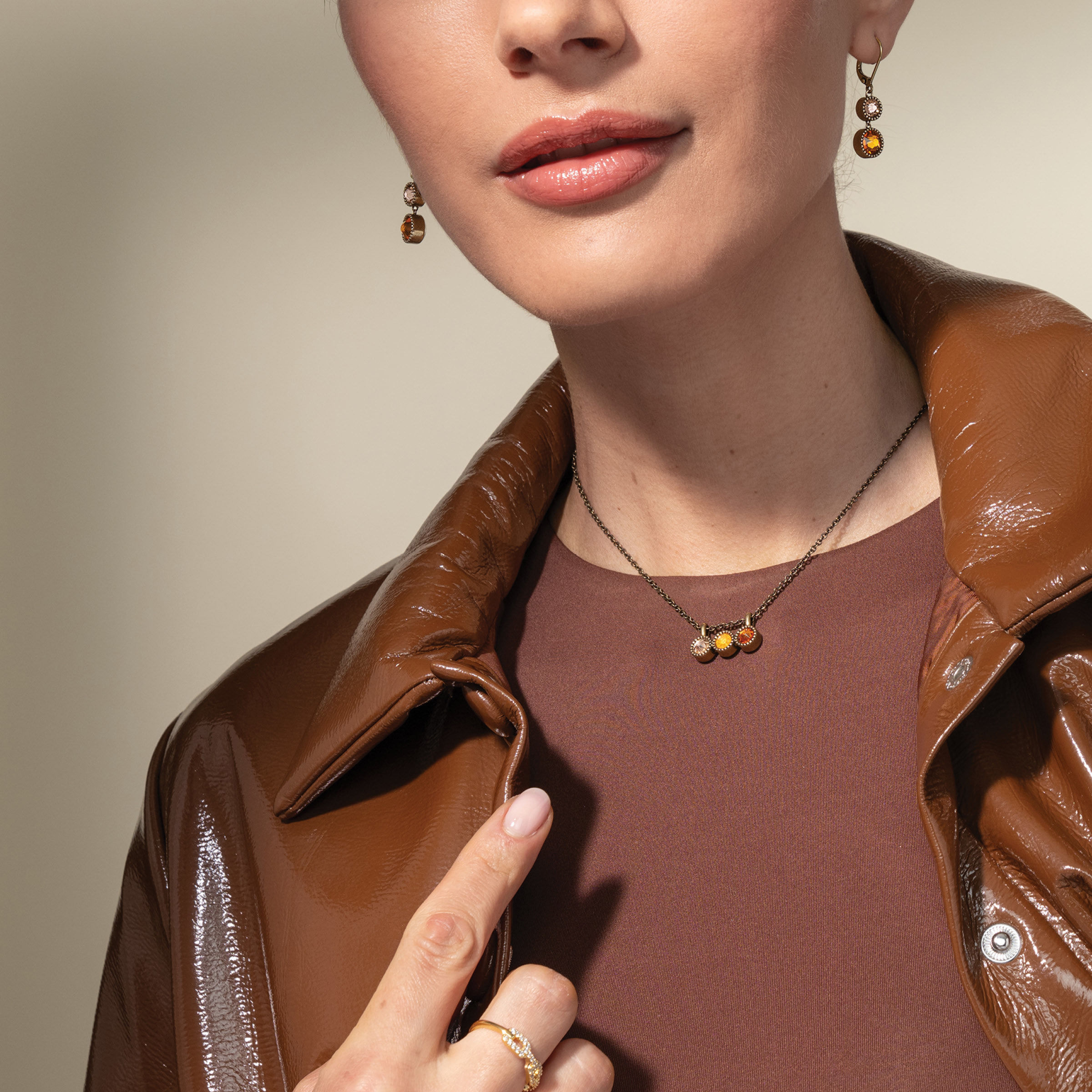 Triple Play Necklace, Harvest — view 2