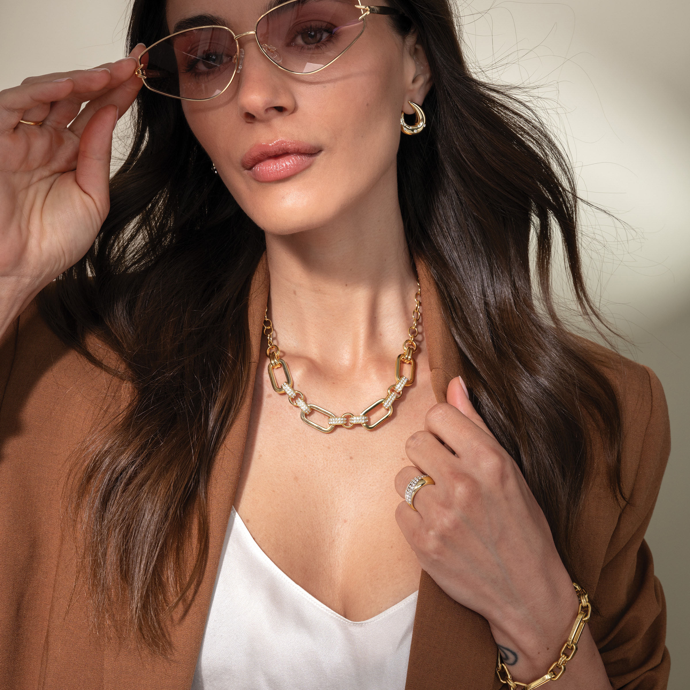Lustra Earrings, Golden — view 4