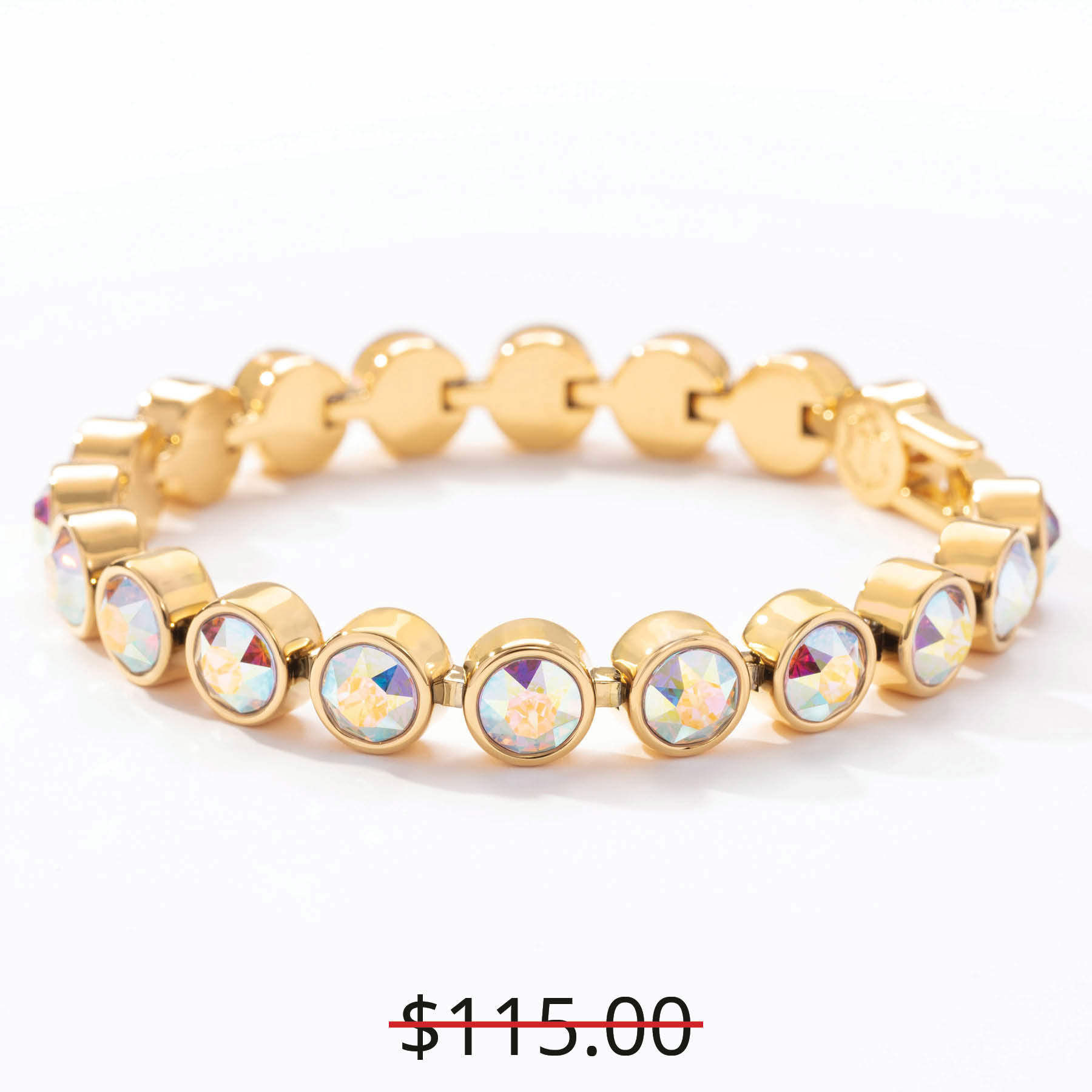 Golden Crystal Aurore Boreale Ice Bracelet