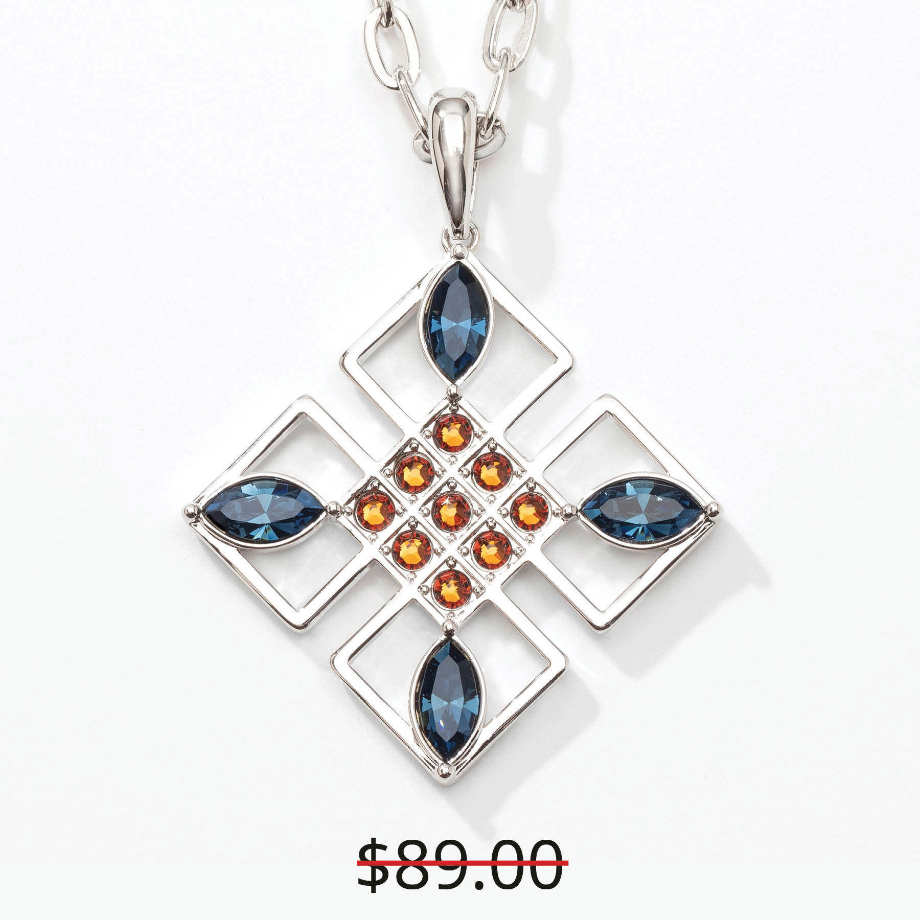 Gallery Necklace, Blue — view 3