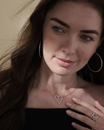 Open Heart Necklace — view 2