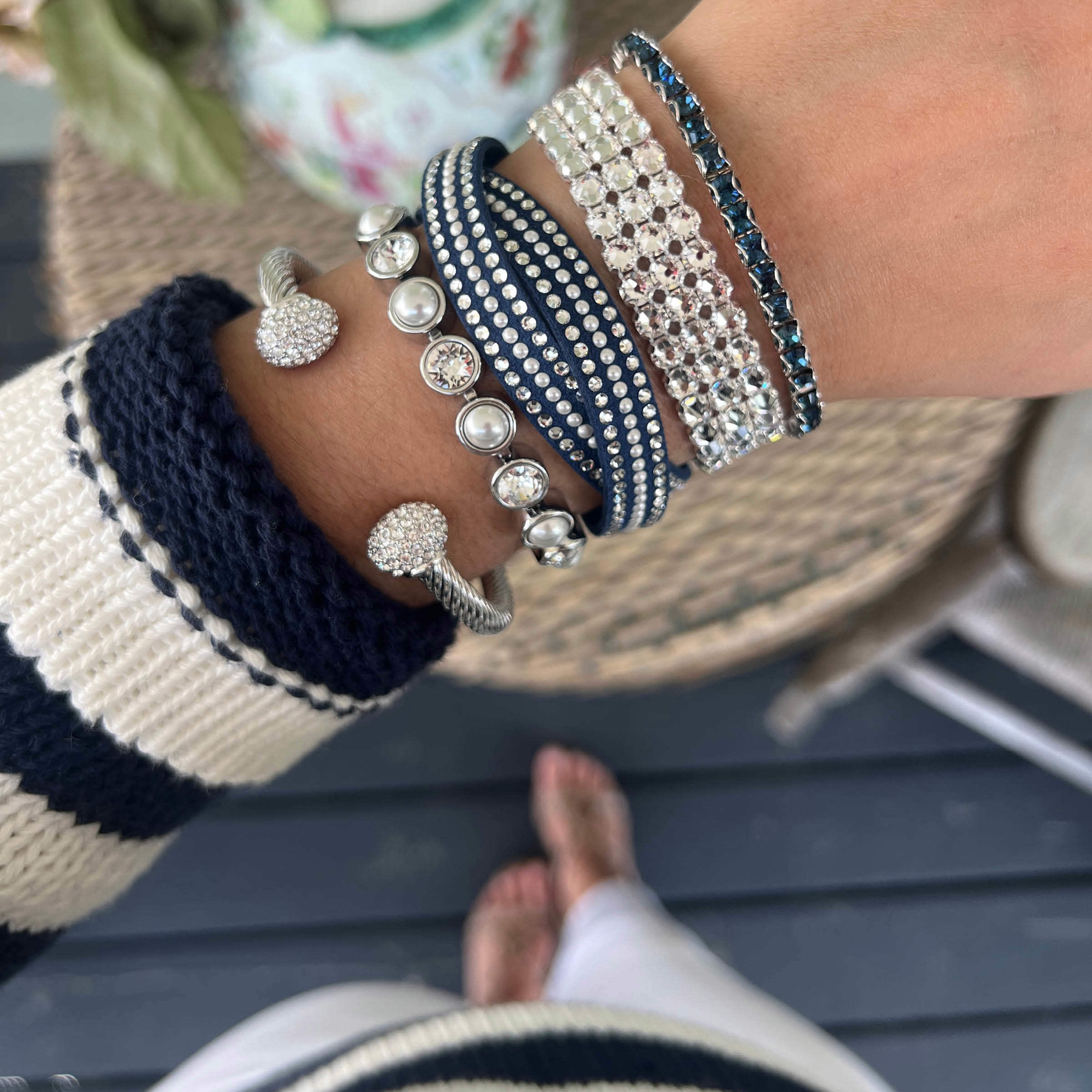 Wrapped Up Bracelet, Navy Pearl — view 2