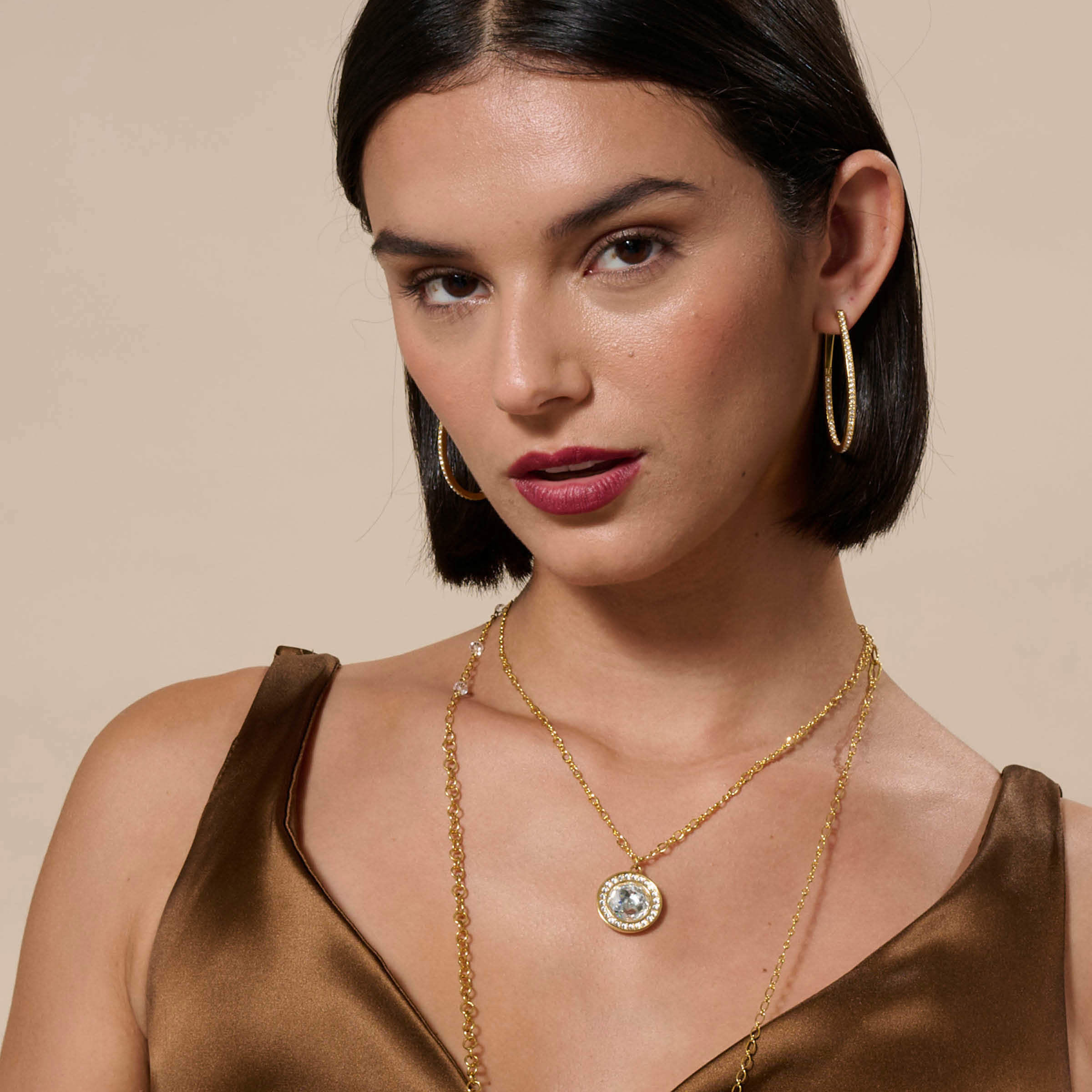 Halo Necklace, Golden — view 3