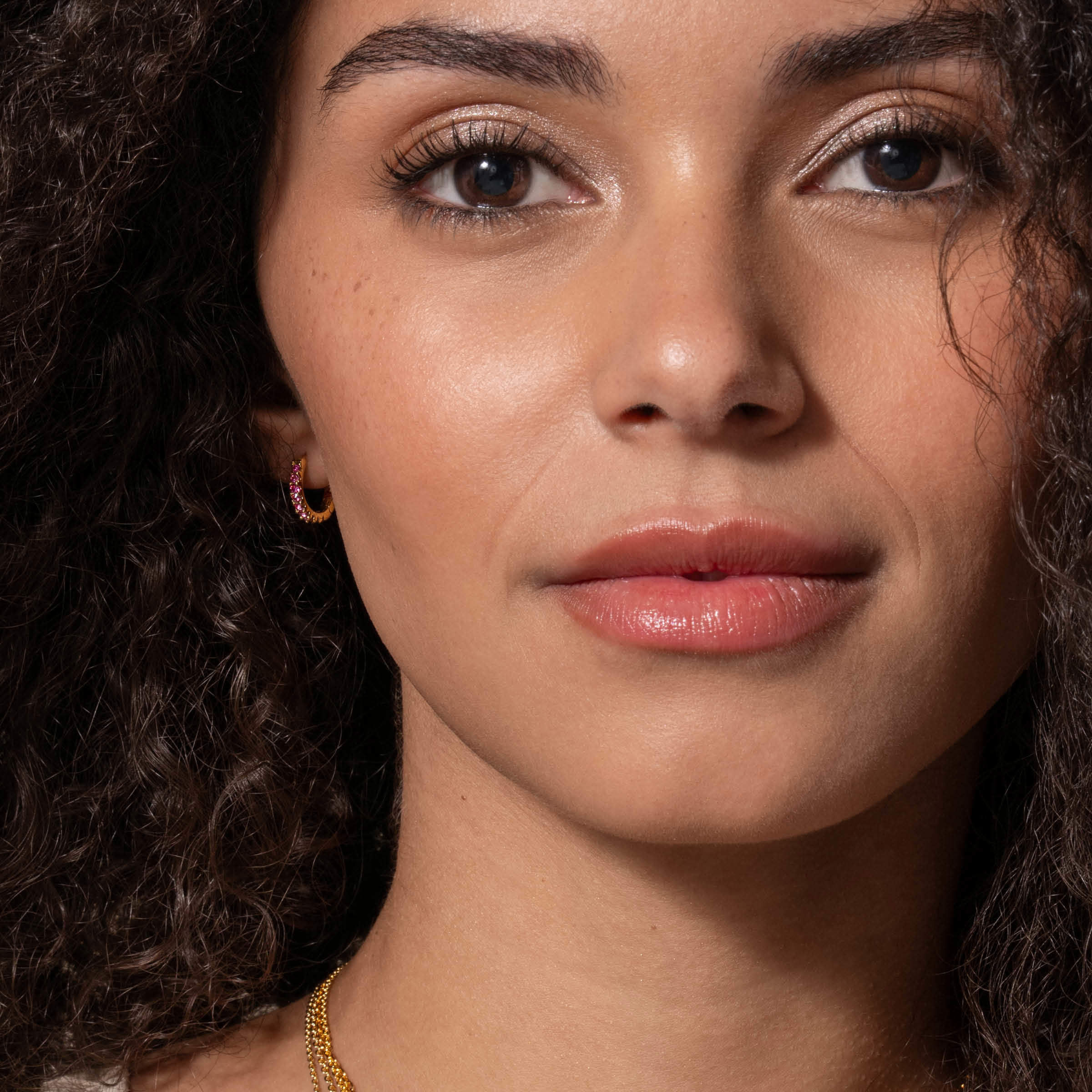 Your Move Earrings, Golden Dark Rose — view 2