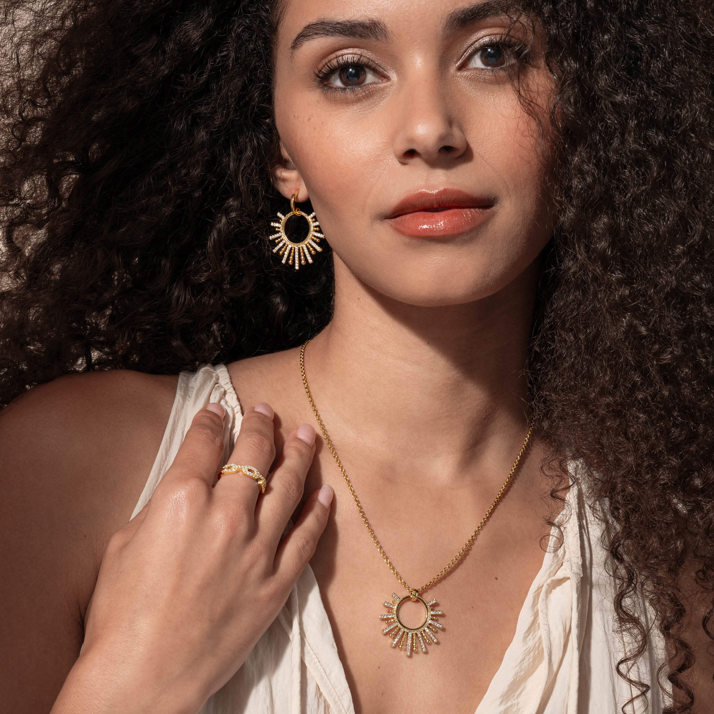 Cutting Edge Pendant, Golden — view 2