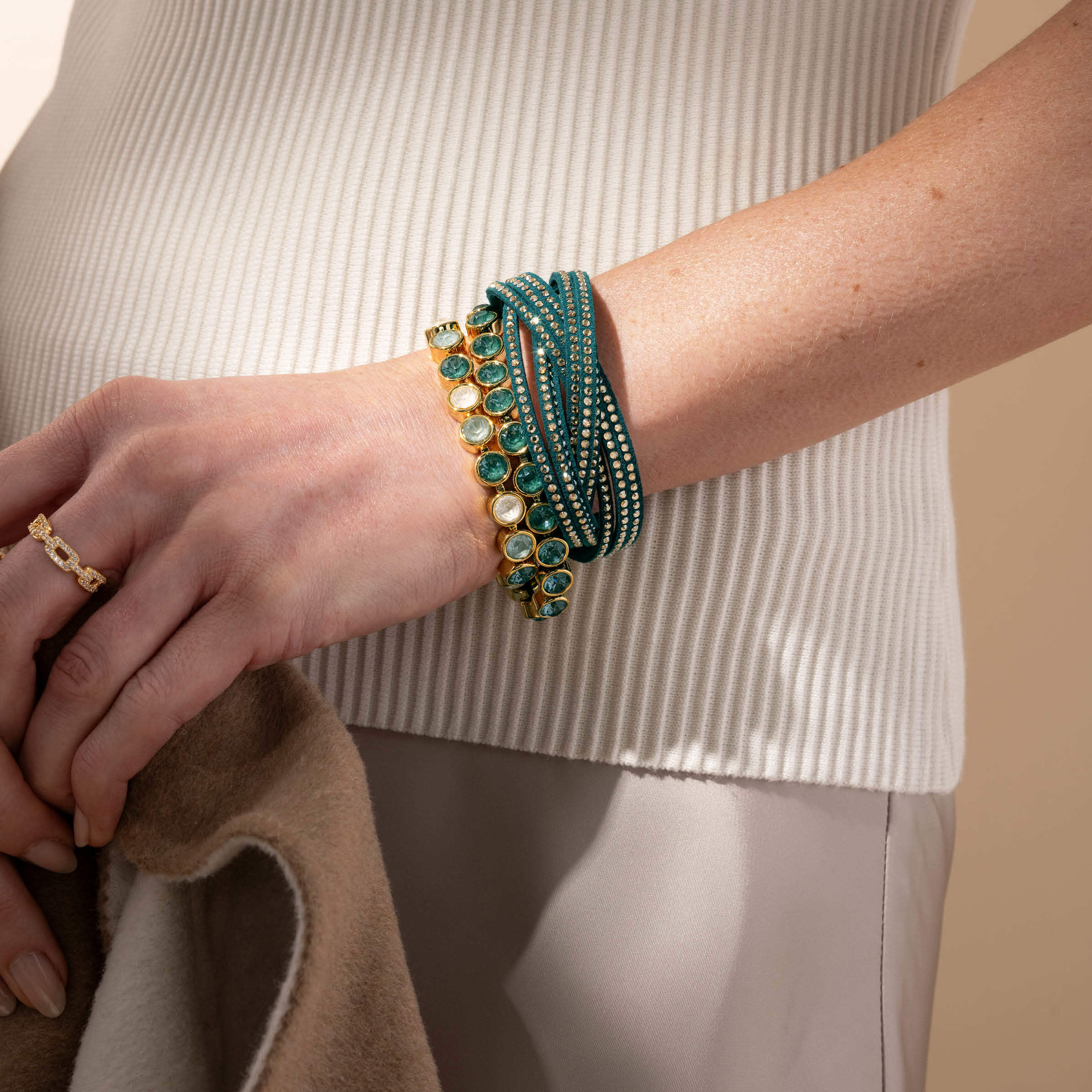 Wrap-Star Bracelet, Golden Pine — view 3