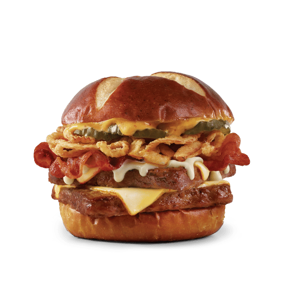 Pretzel Bacon Pub Double Cheeseburger — view 1