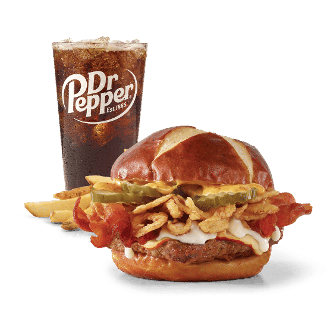 Pretzel Bacon Pub Cheeseburger Combo