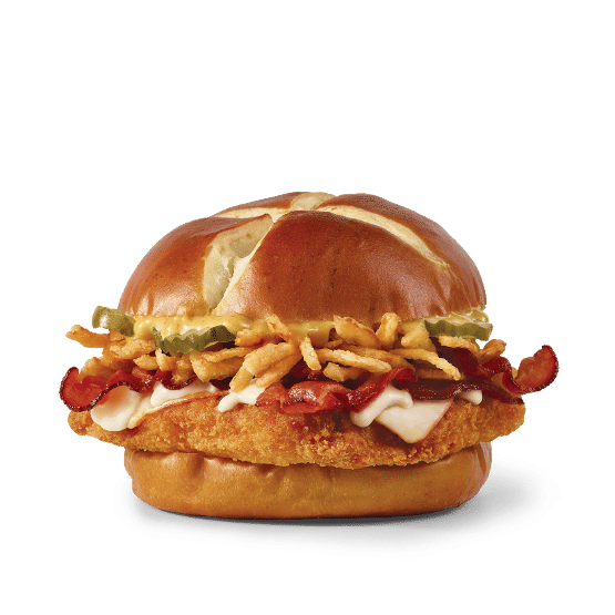 Pretzel Bacon Pub Chicken Sandwich — view 1