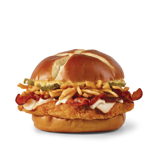 Pretzel Bacon Pub Chicken Sandwich