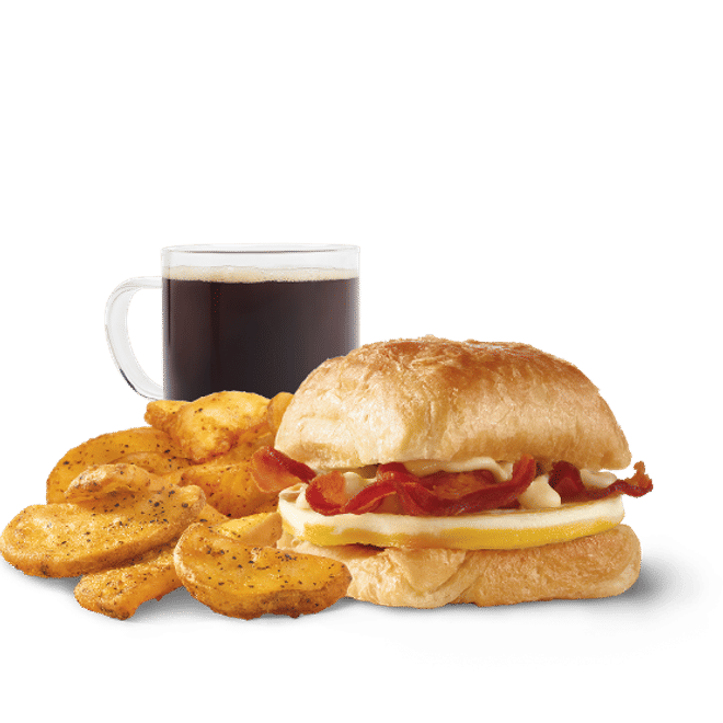 Bacon, Egg & Swiss Croissant Combo