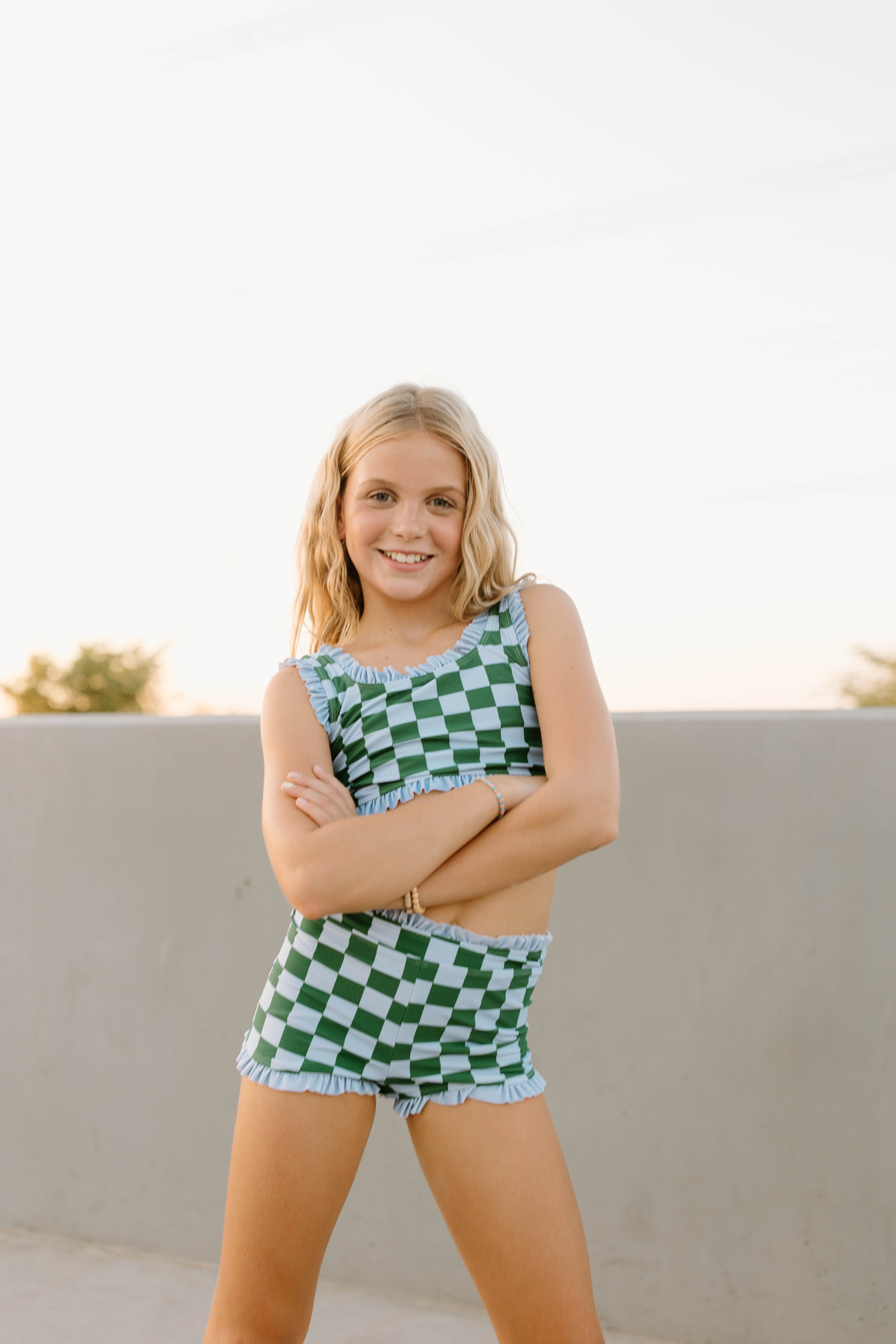 Frankie Shorties - Blue Check — view 2