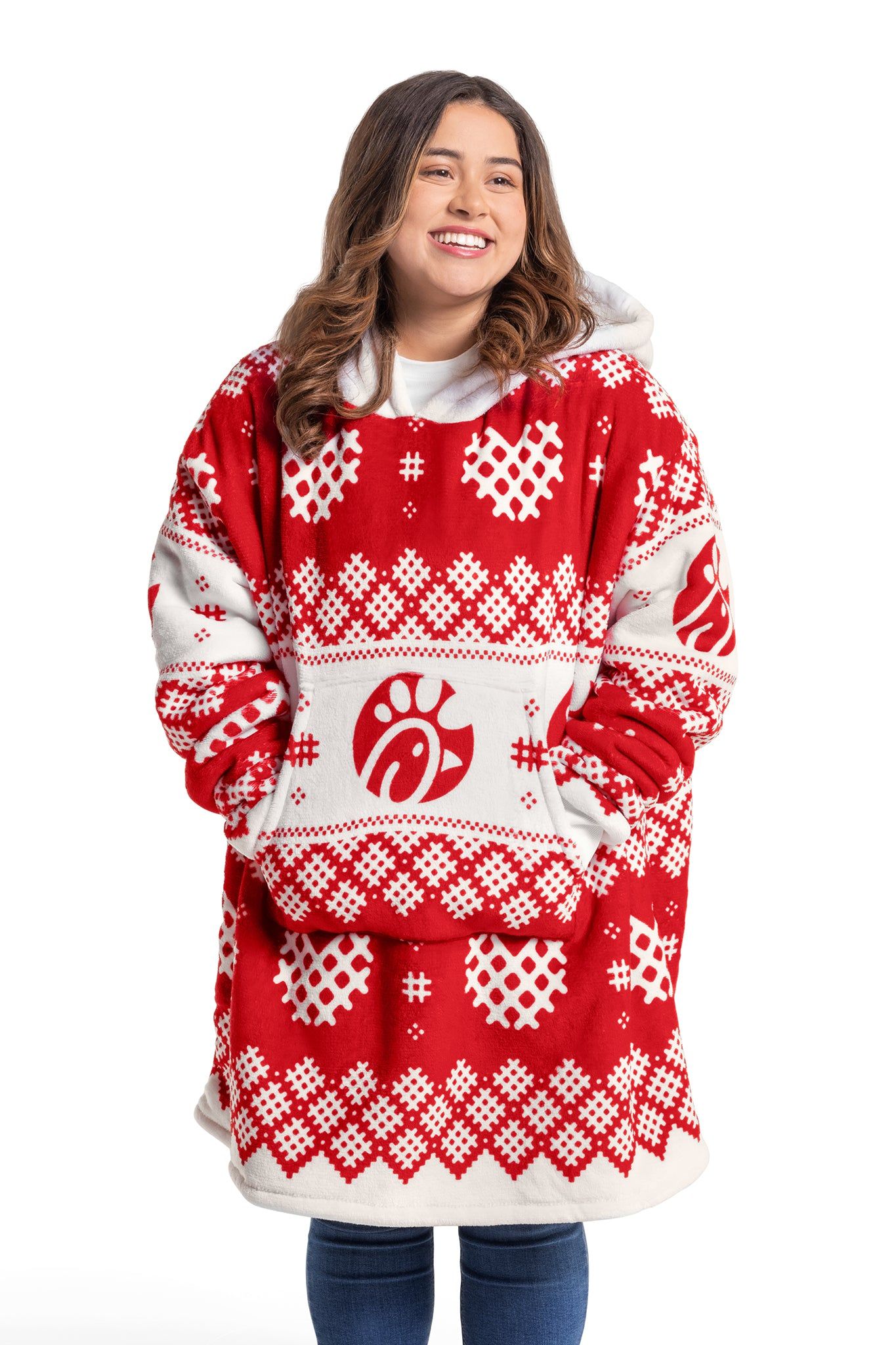 Waffly Wonderful Adult Fleece Lined Wearable Blanket