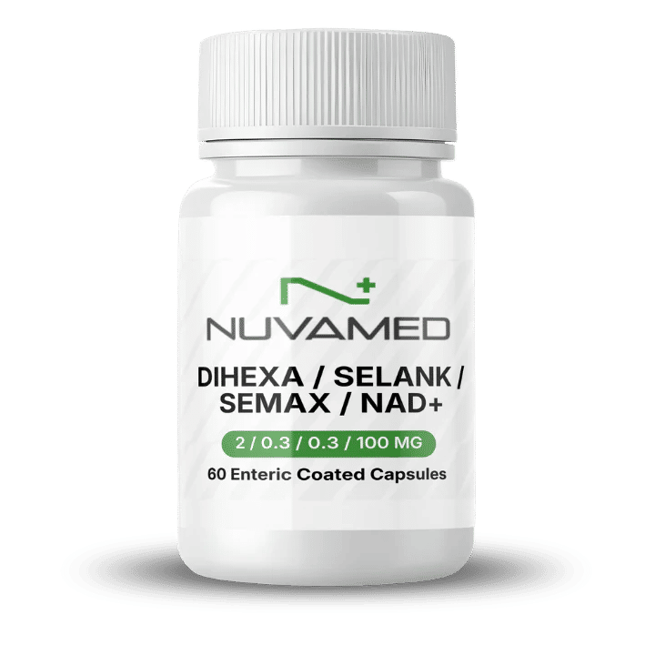 Dihexa 2mg | Selank 0.3mg | Semax 0.3mg | NAD+ 100mg (Capsules)
