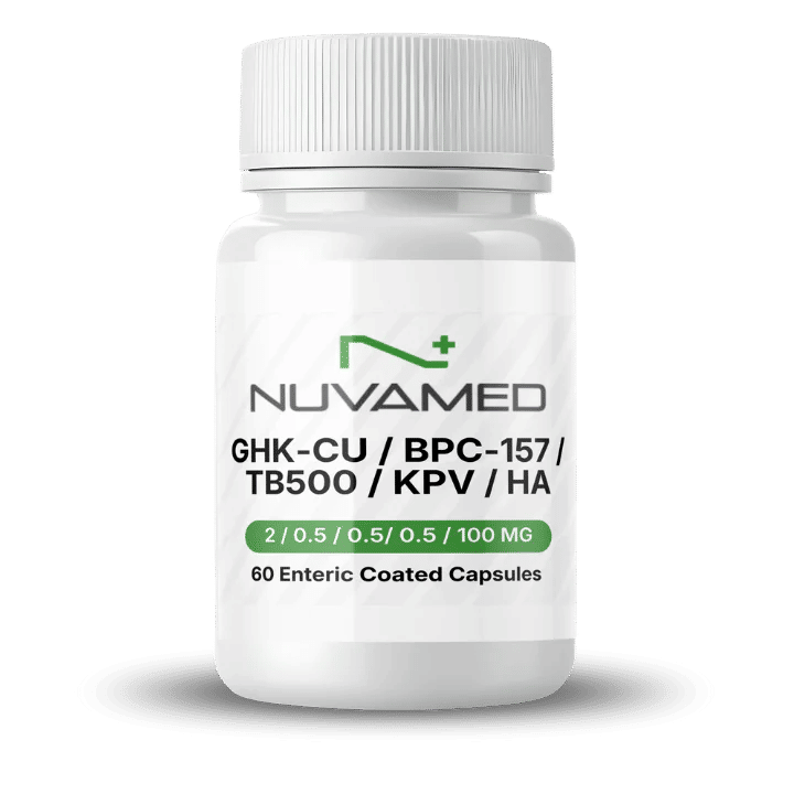 KLOW GHK-Cu 2mg | BPC-157 0.5mg | TB-500 0.5mg | KPV 0.5mg | HA 100mg (Capsules)