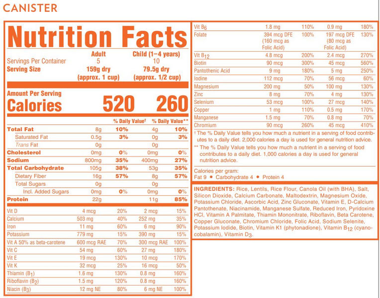 VitaMeal® 10 Meals canister
