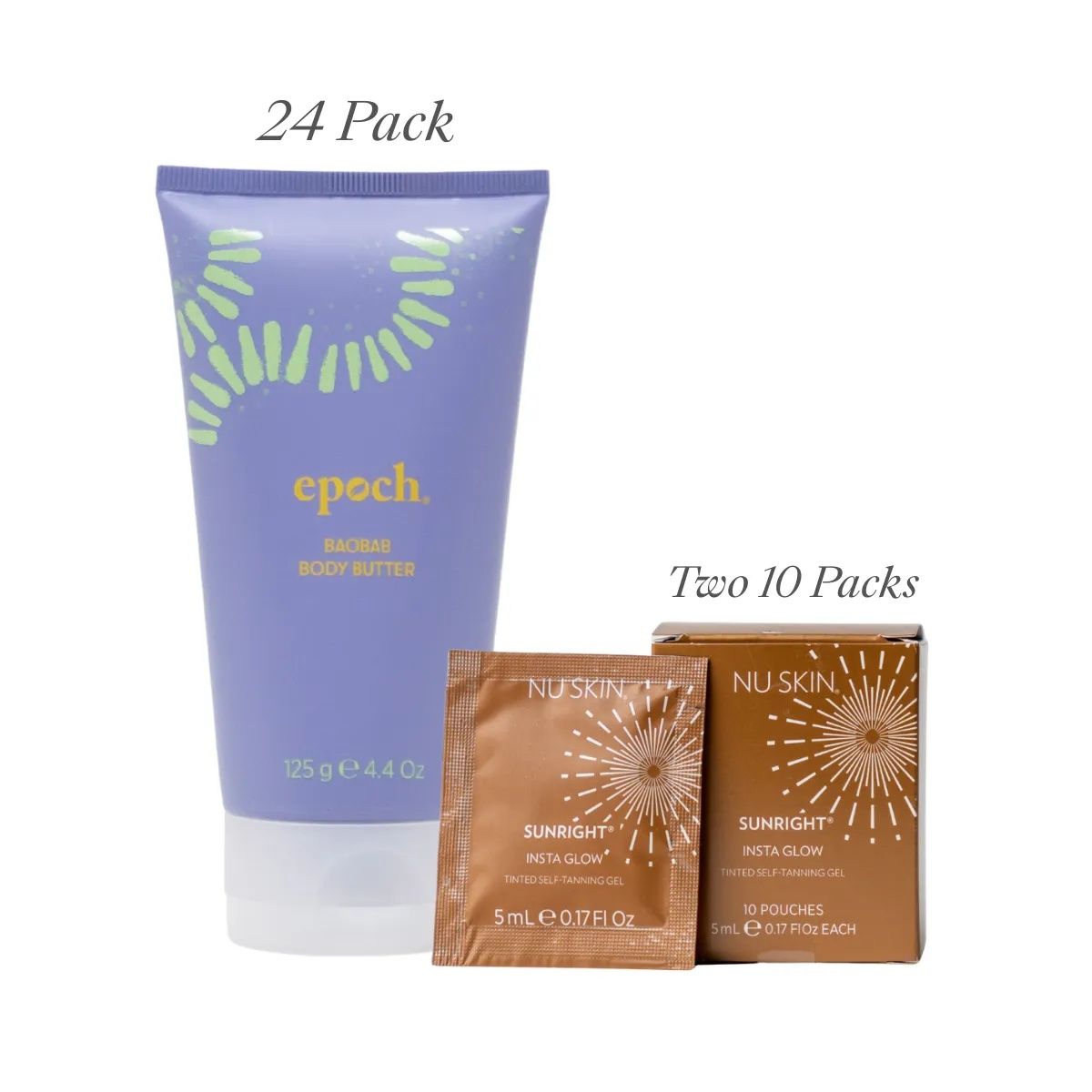 Epoch® Baobab Body Butter 24pk w/Sunright® Insta Glow Samples
