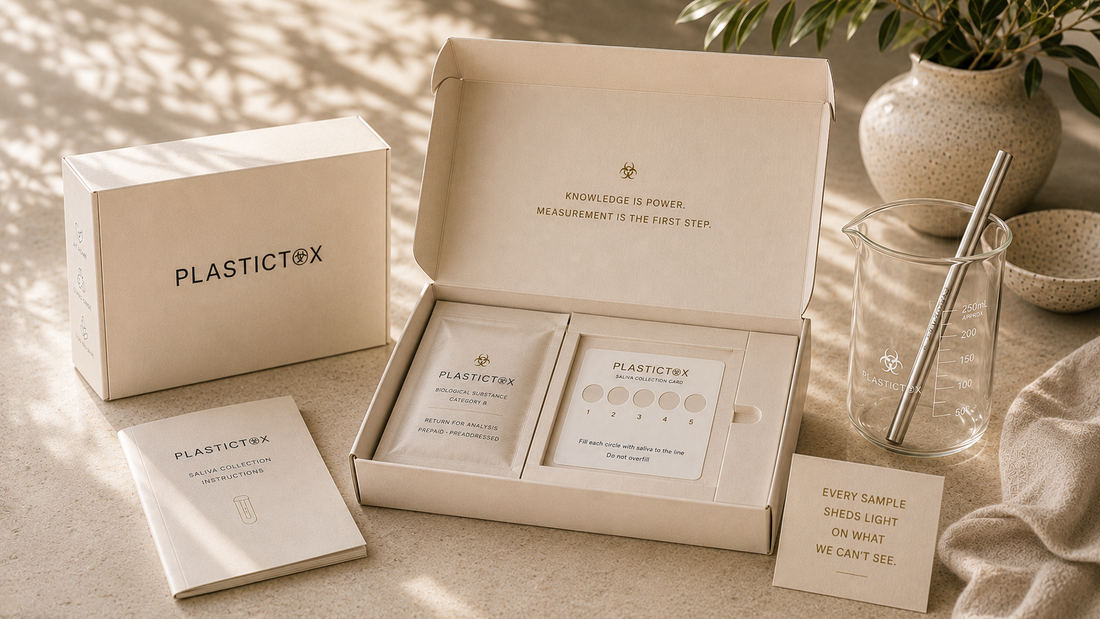 Complete PlasticTox at-home microplastic test kit