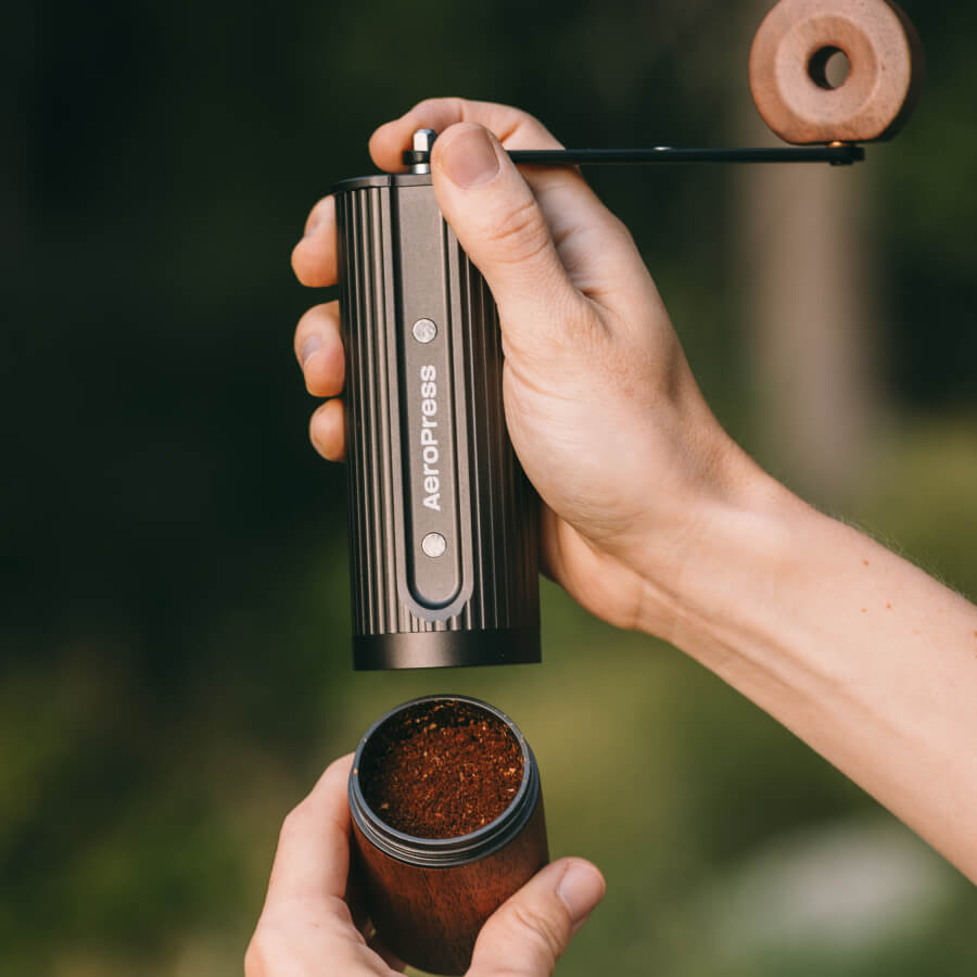 AeroPress Manual Coffee Grinder - Walnut — view 6