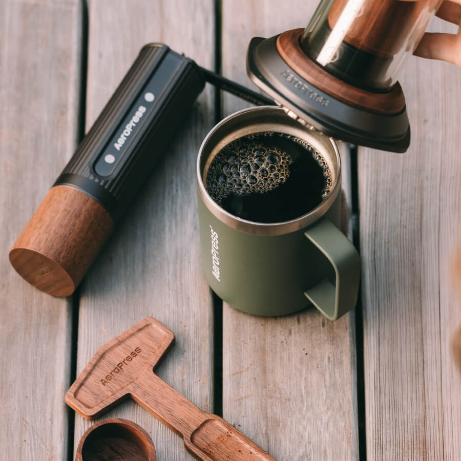 AeroPress Manual Coffee Grinder - Walnut — view 7