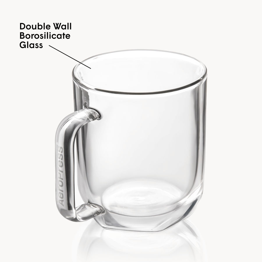 AeroPress Double Wall Glass Coffee Mug - 2 Pack — view 2