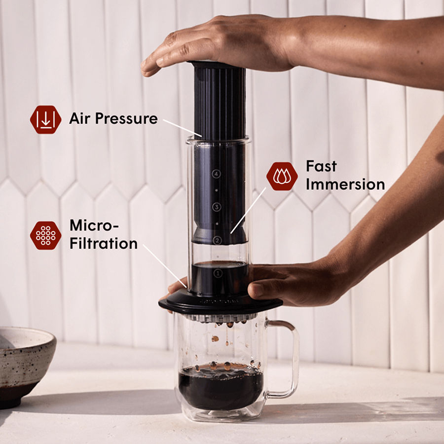 AeroPress Double Wall Glass Coffee Mug - 2 Pack — view 3